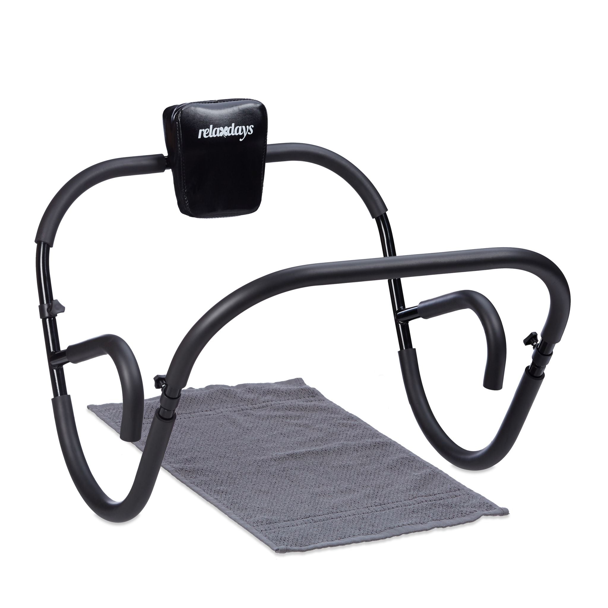 Bauchtrainer AB Roller Schwarz von Relaxdays