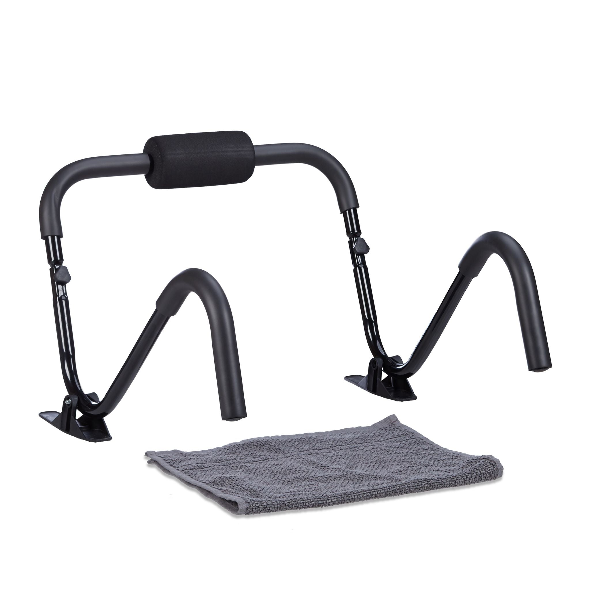 Bauchtrainer AB Roller mit Standfuss Schwarz von Relaxdays