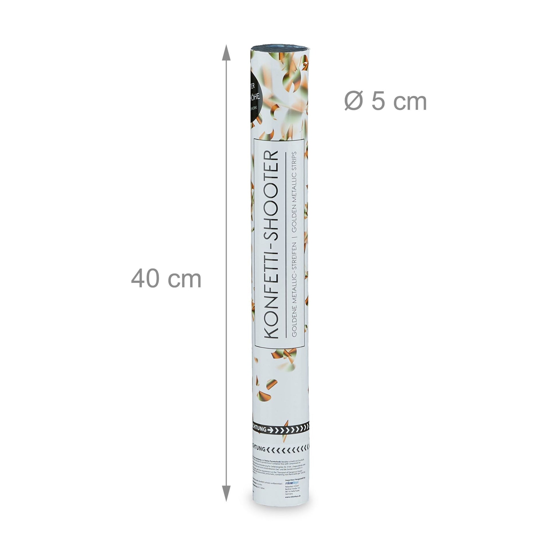 Party Popper 40cm Gold Gold von Relaxdays
