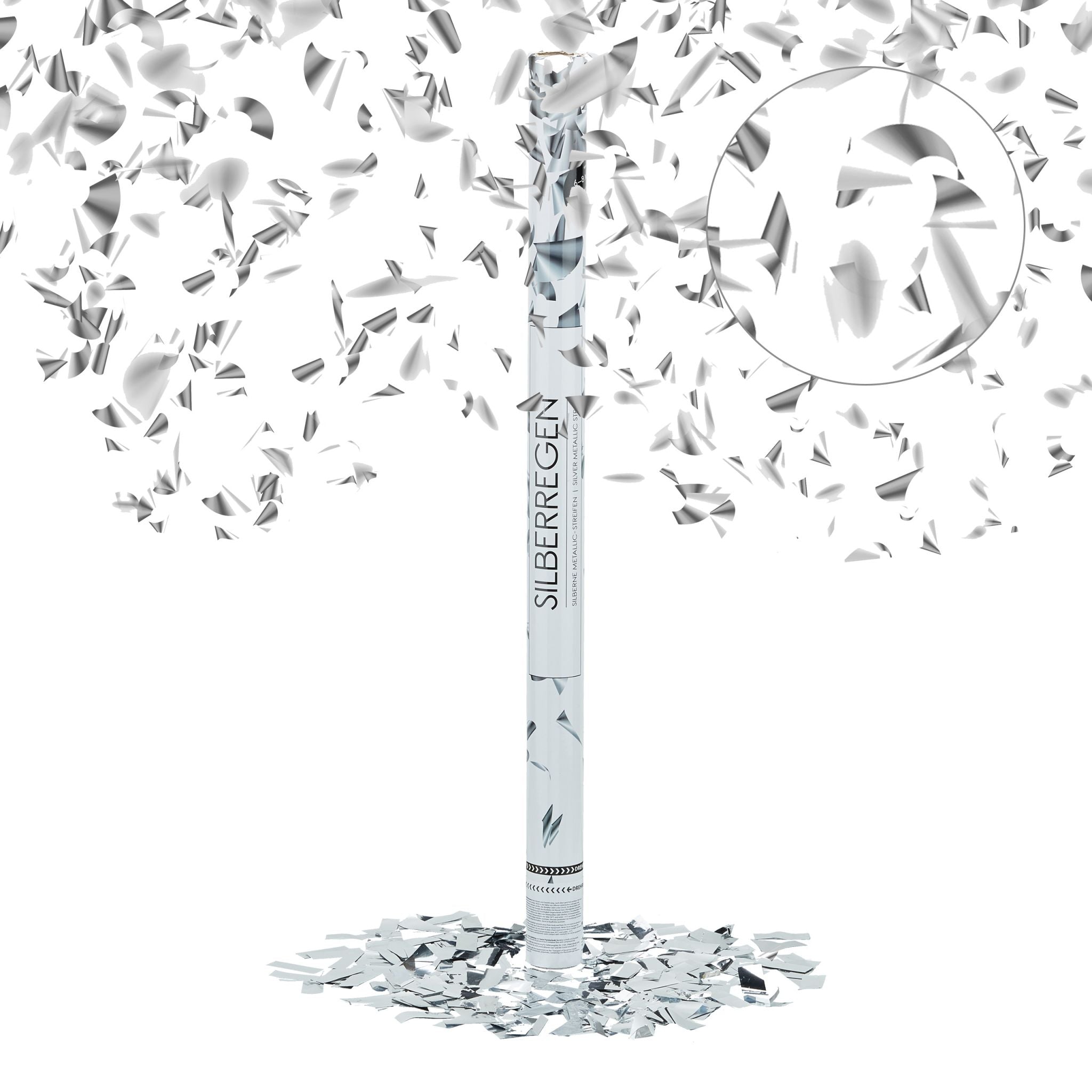 Party Popper 80cm Silber Silber von Relaxdays