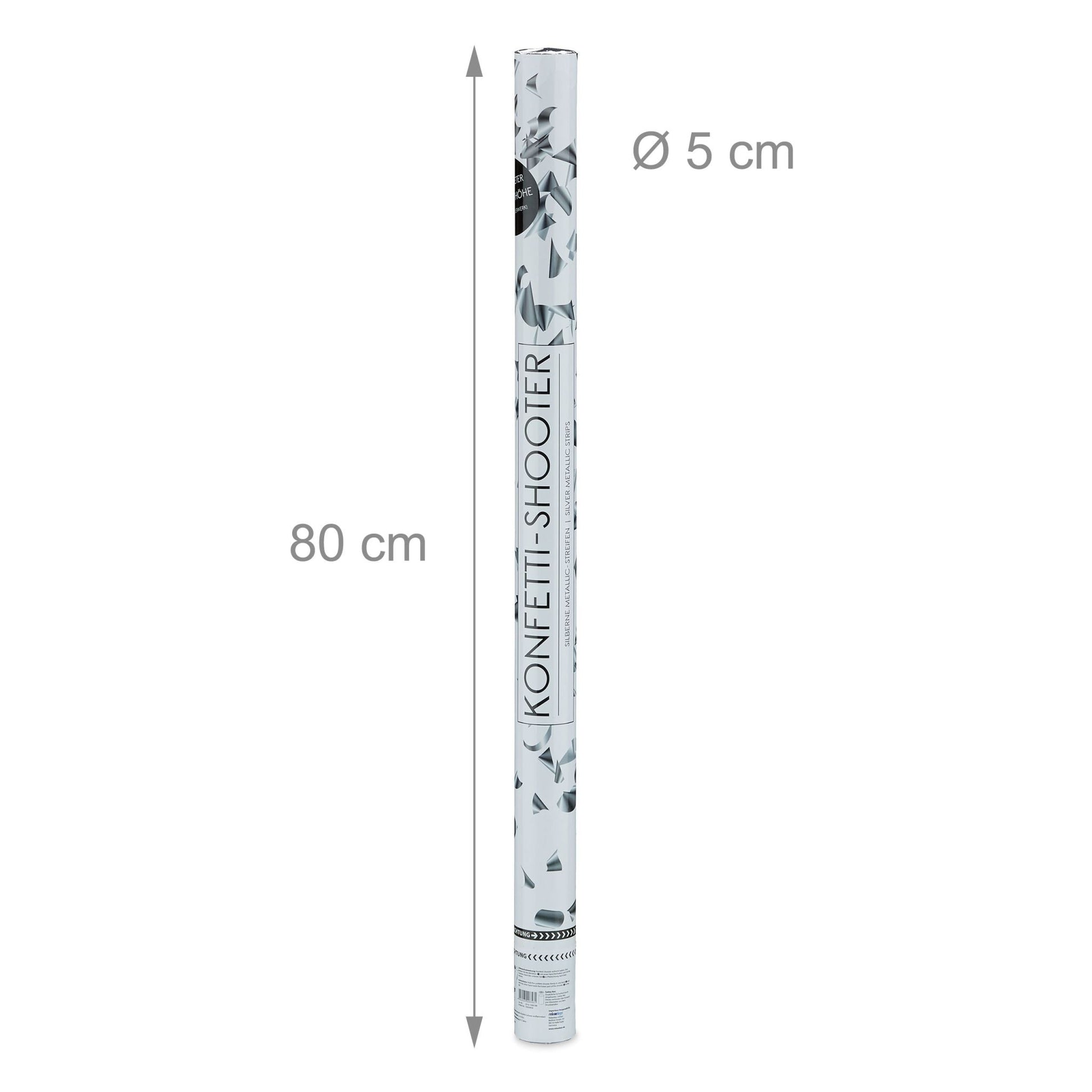 Party Popper 80cm Silber Silber von Relaxdays