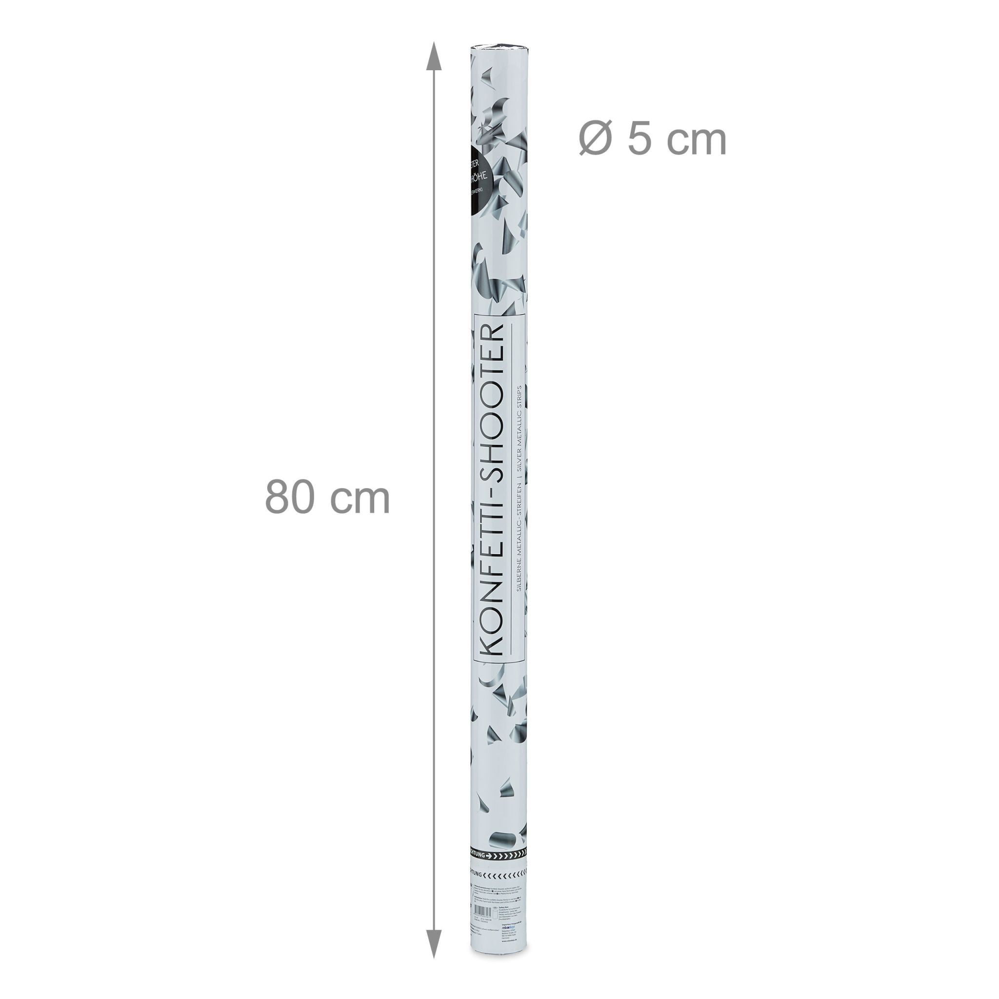 Party Popper 80cm Silber Silber von Relaxdays