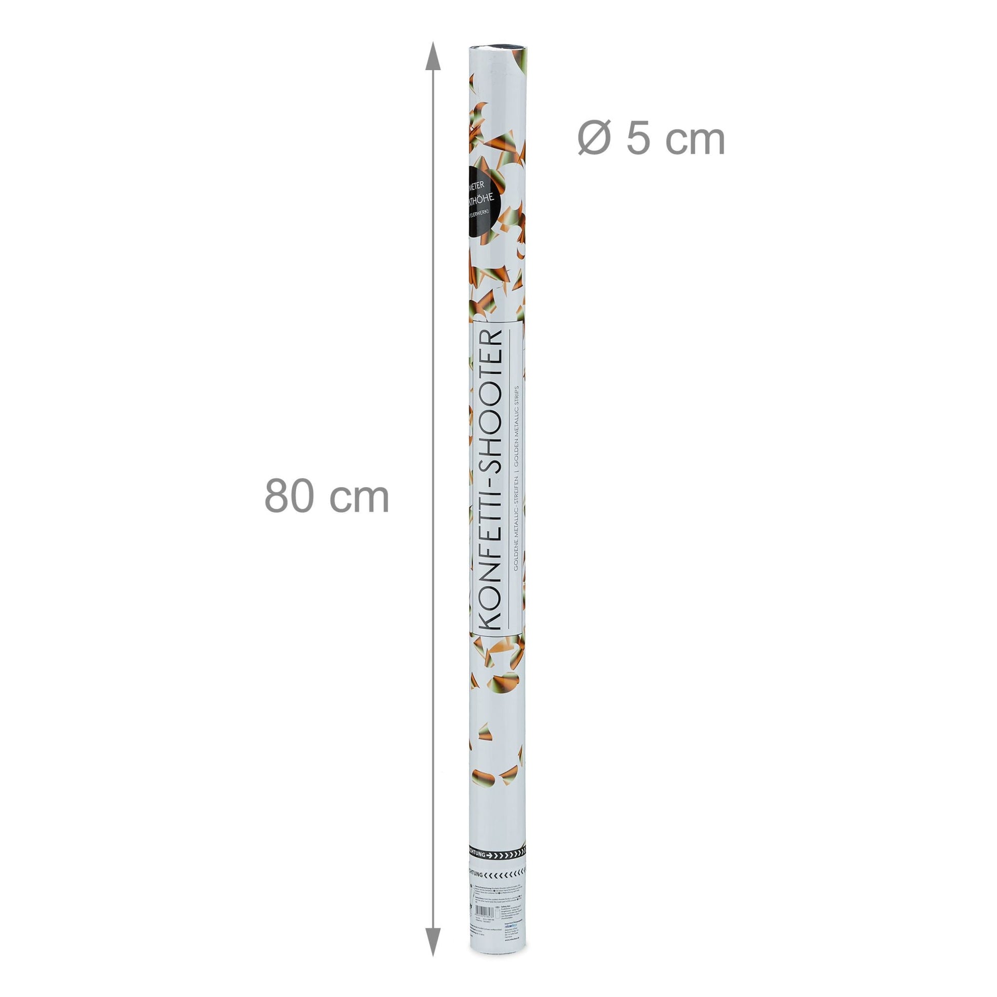 Party Popper 80cm Gold Gold von Relaxdays
