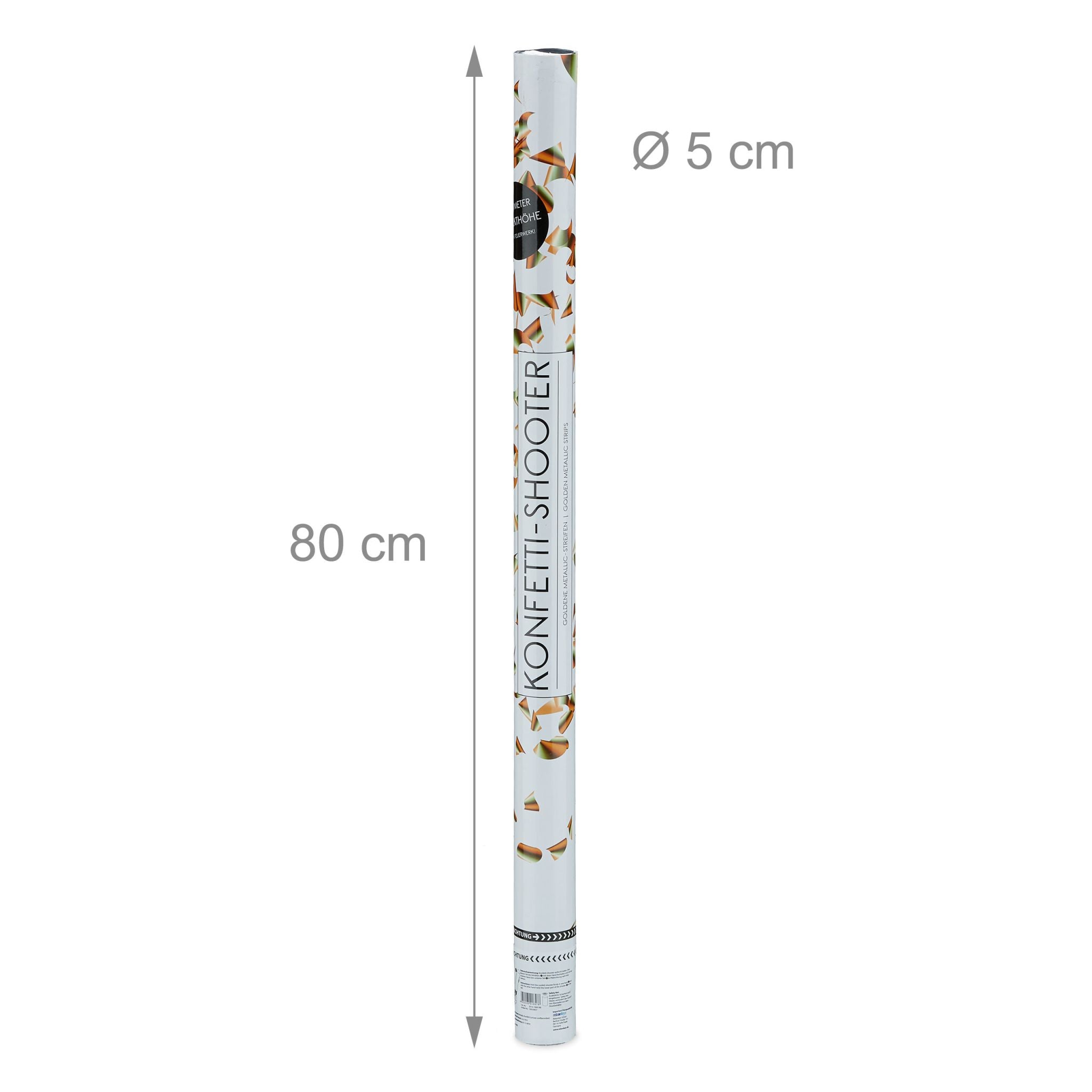 Party Popper 80cm Gold Gold von Relaxdays