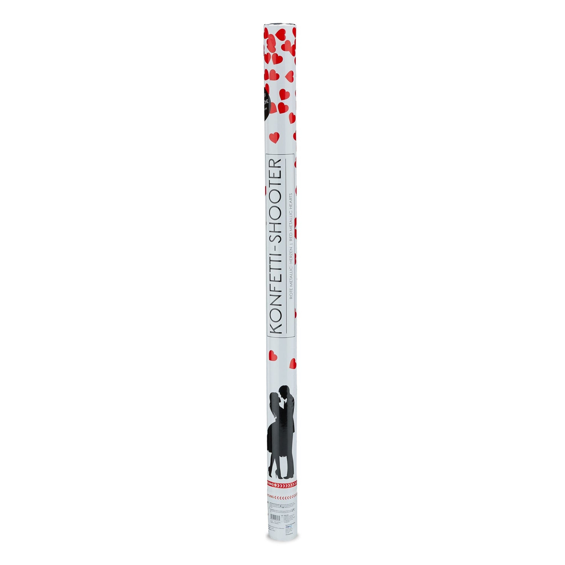 Party Popper 80cm Herzen Rot von Relaxdays