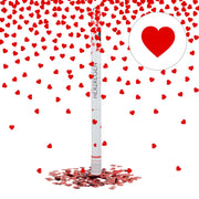 Party Popper 80cm Herzen Rot von Relaxdays