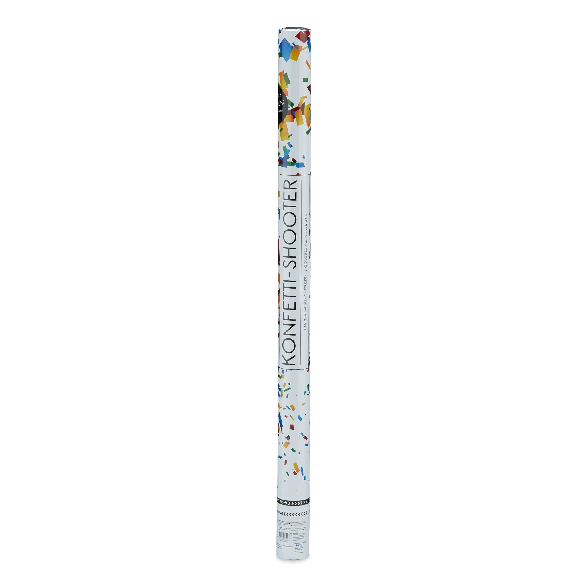 Party Popper 80cm Bunt Blau-Gelb-Rot von Relaxdays