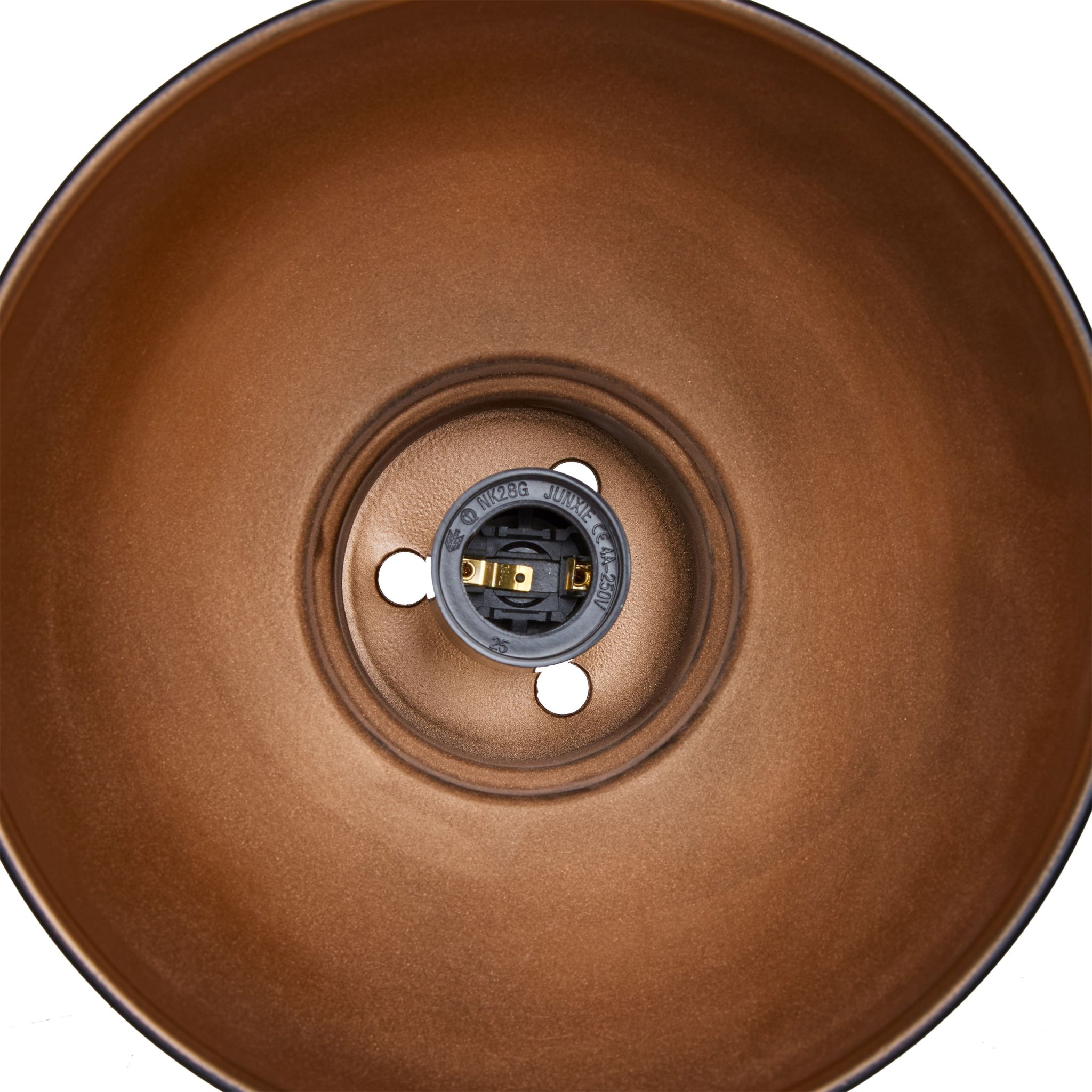Hängelampe Industrial Look klein Gold-Schwarz von Relaxdays
