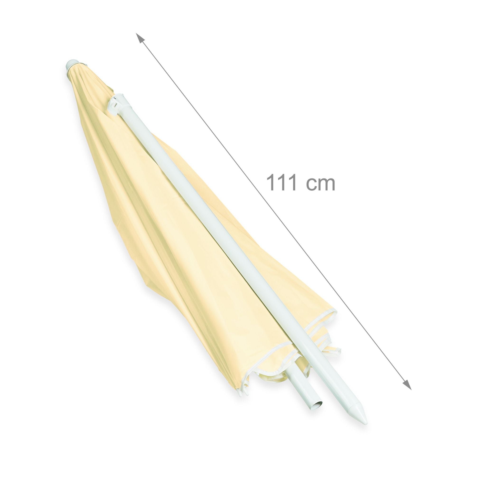 Sonnenschirm 180cm Weiss-Gelb von Relaxdays