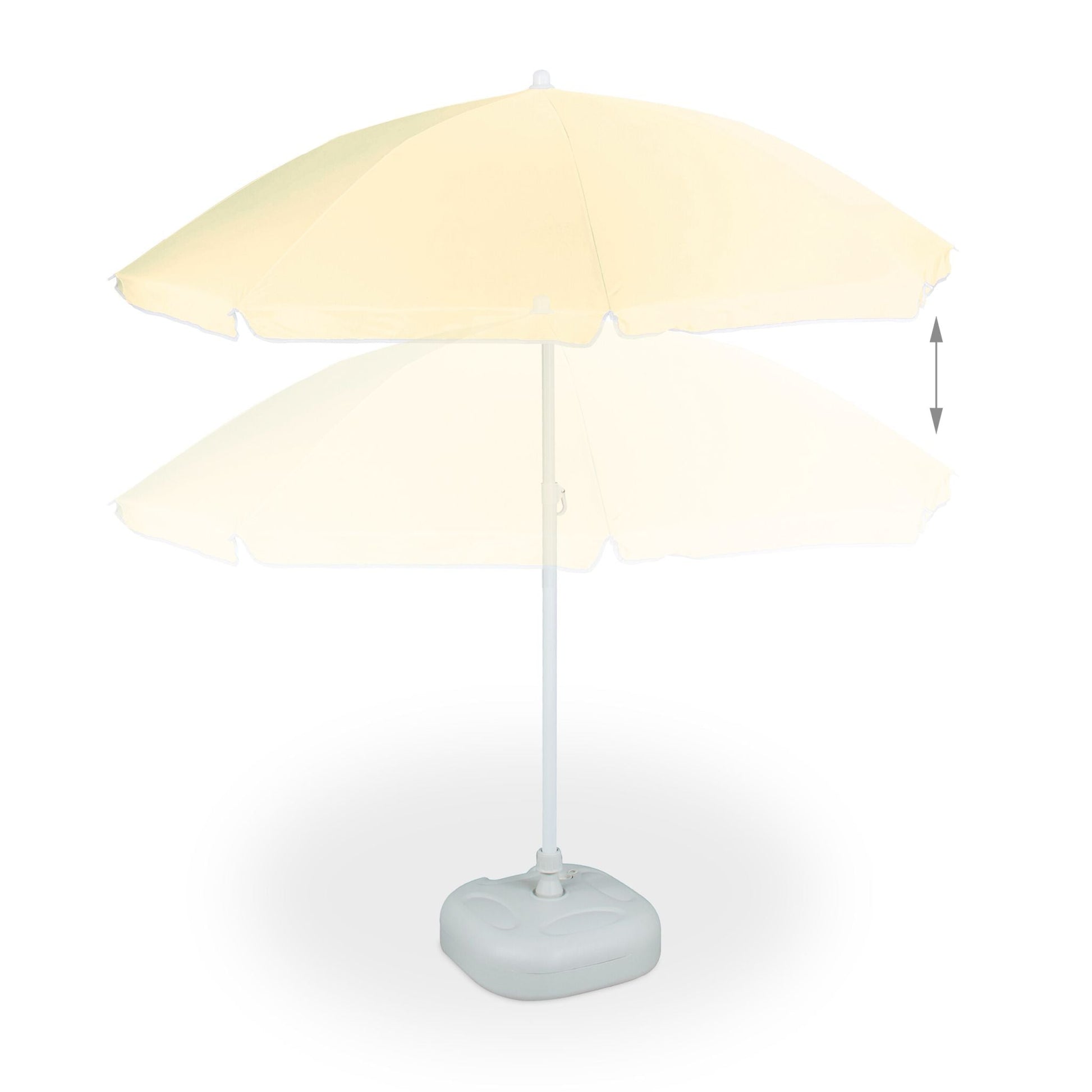 Sonnenschirm 180cm Weiss-Gelb von Relaxdays
