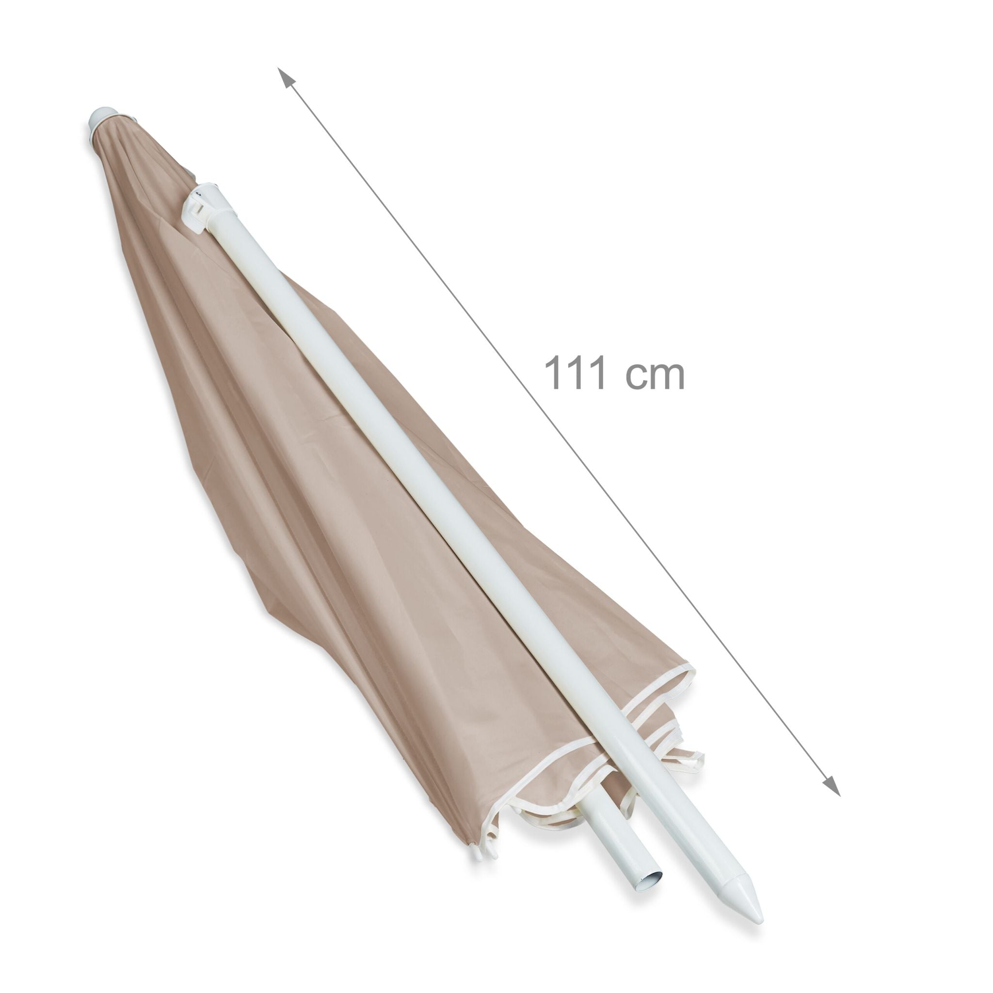 Sonnenschirm 180cm Beige-Weiss von Relaxdays