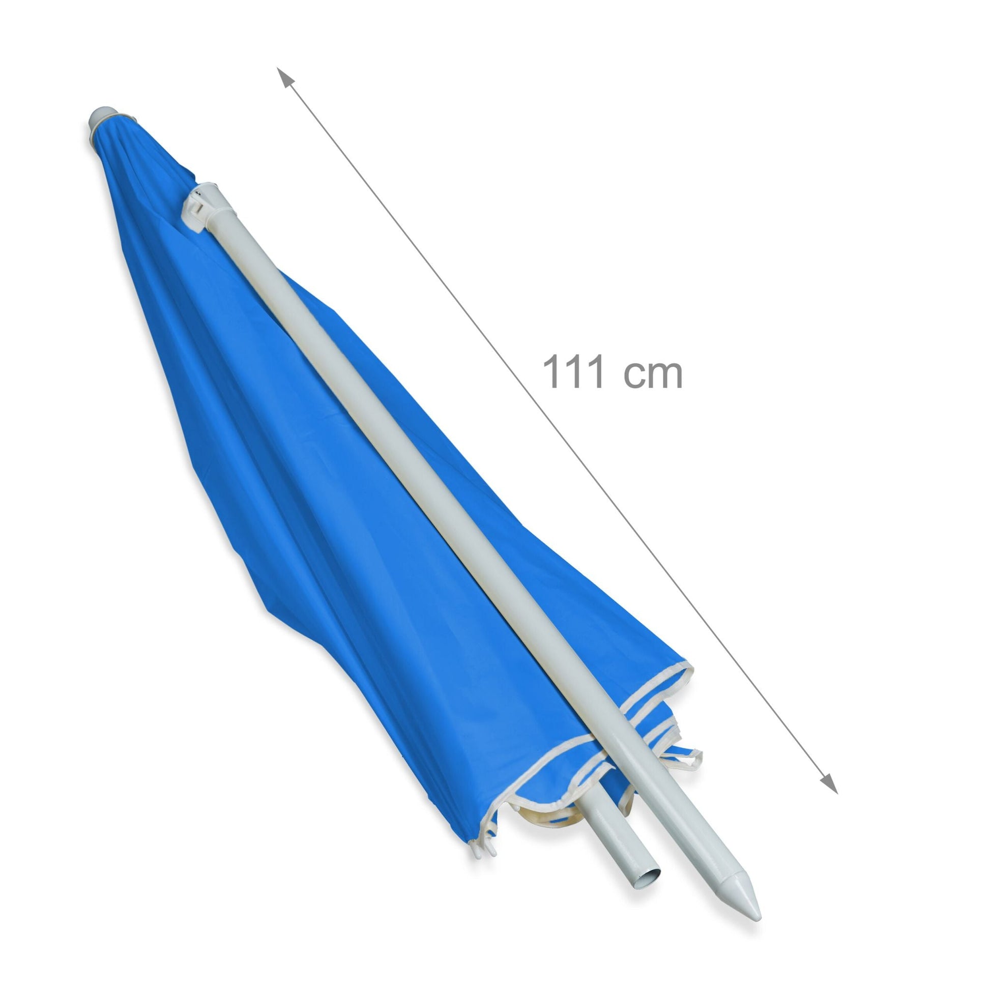 Sonnenschirm 180cm Weiss-Blau von Relaxdays