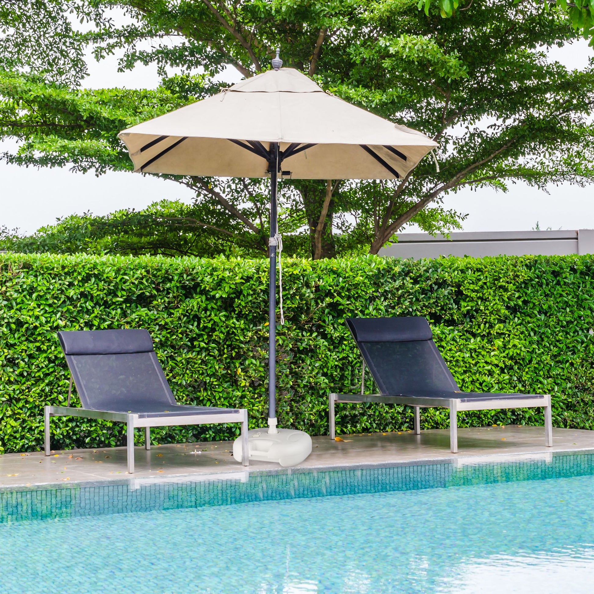 Sonnenschirmständer Kunststoff Grau von Relaxdays