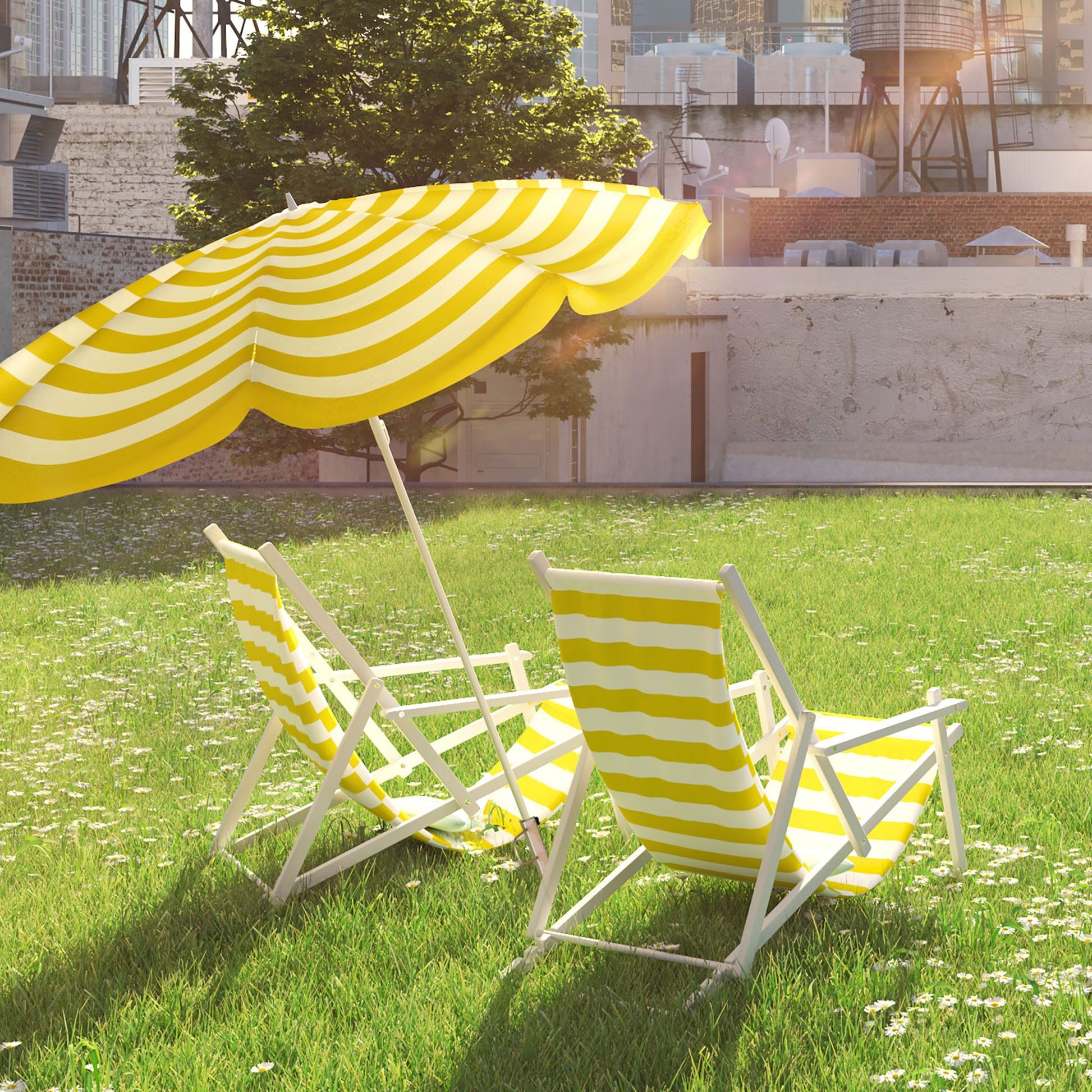 Rasendorn für Sonnenschirm Braun von Relaxdays