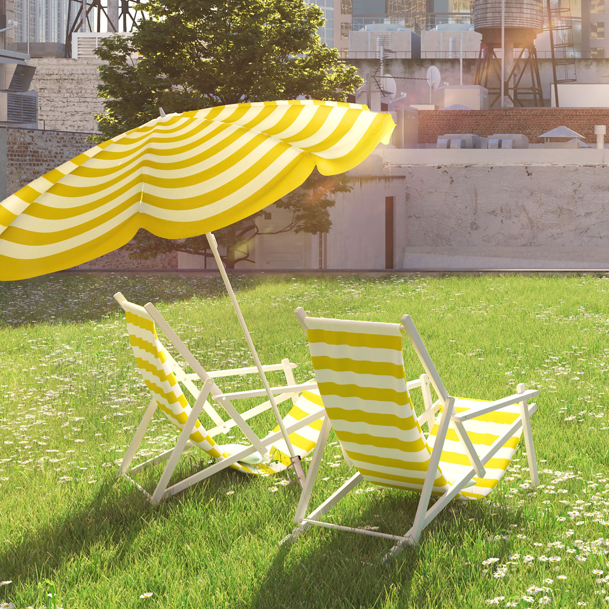 Rasendorn für Sonnenschirm Braun von Relaxdays