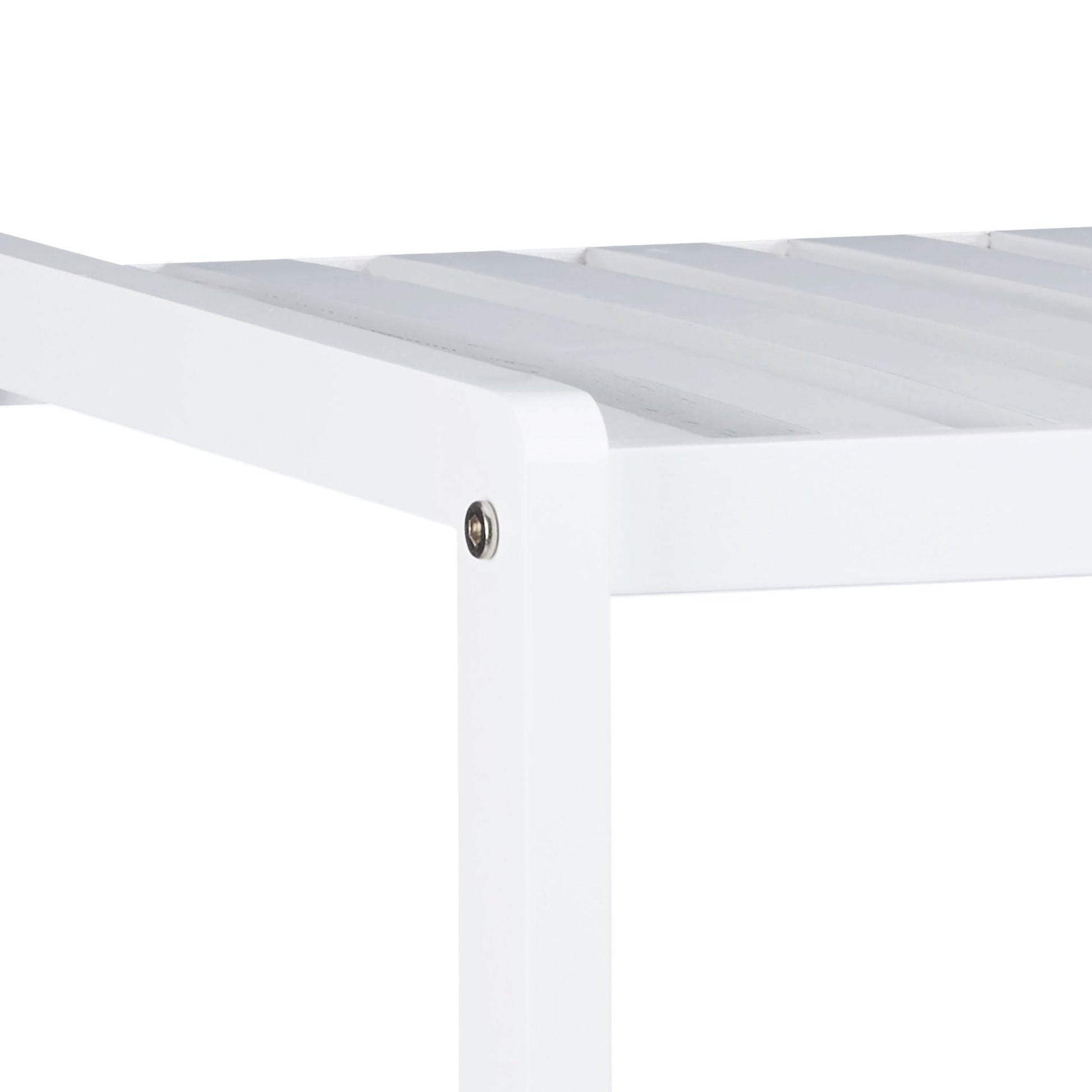 Bambus Badregal mit 3 Ablageflächen Weiss von Relaxdays