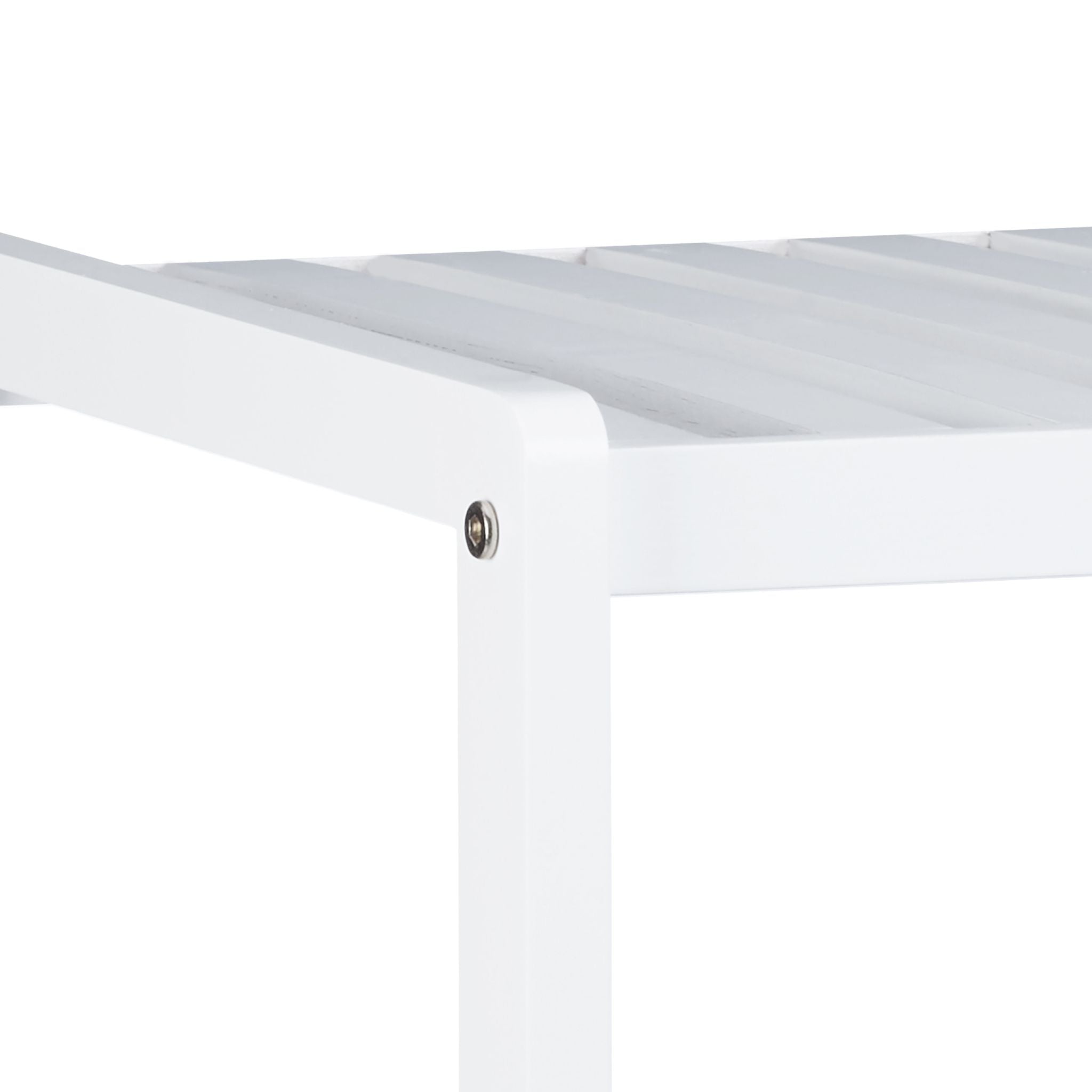 Bambus Badregal mit 3 Ablageflächen Weiss von Relaxdays