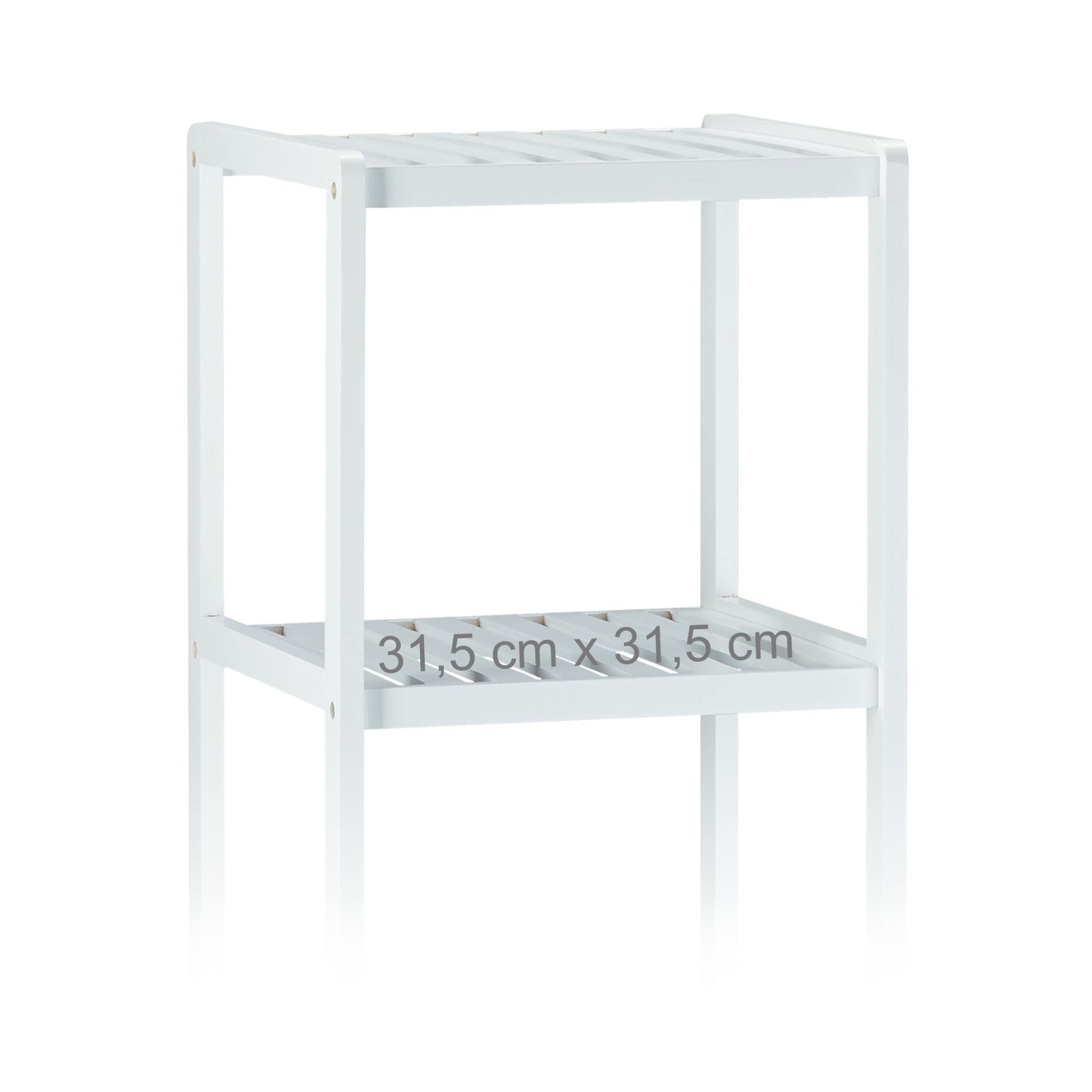 Bambus Badregal weiss Weiss von Relaxdays