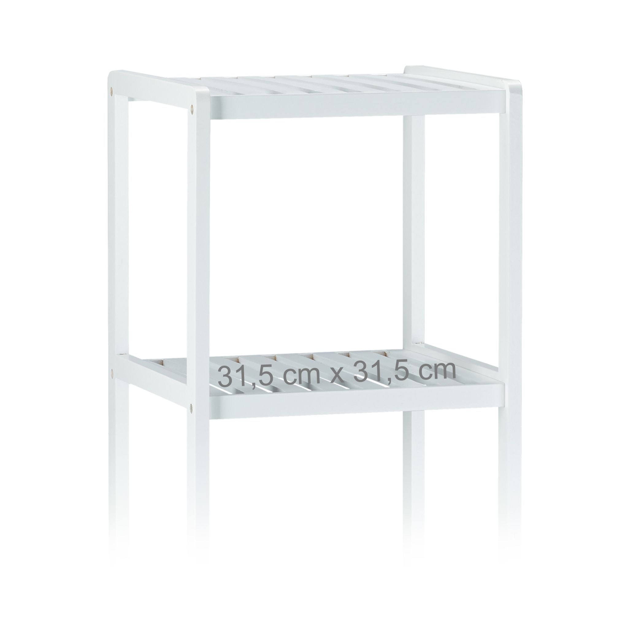 Bambus Badregal weiss Weiss von Relaxdays