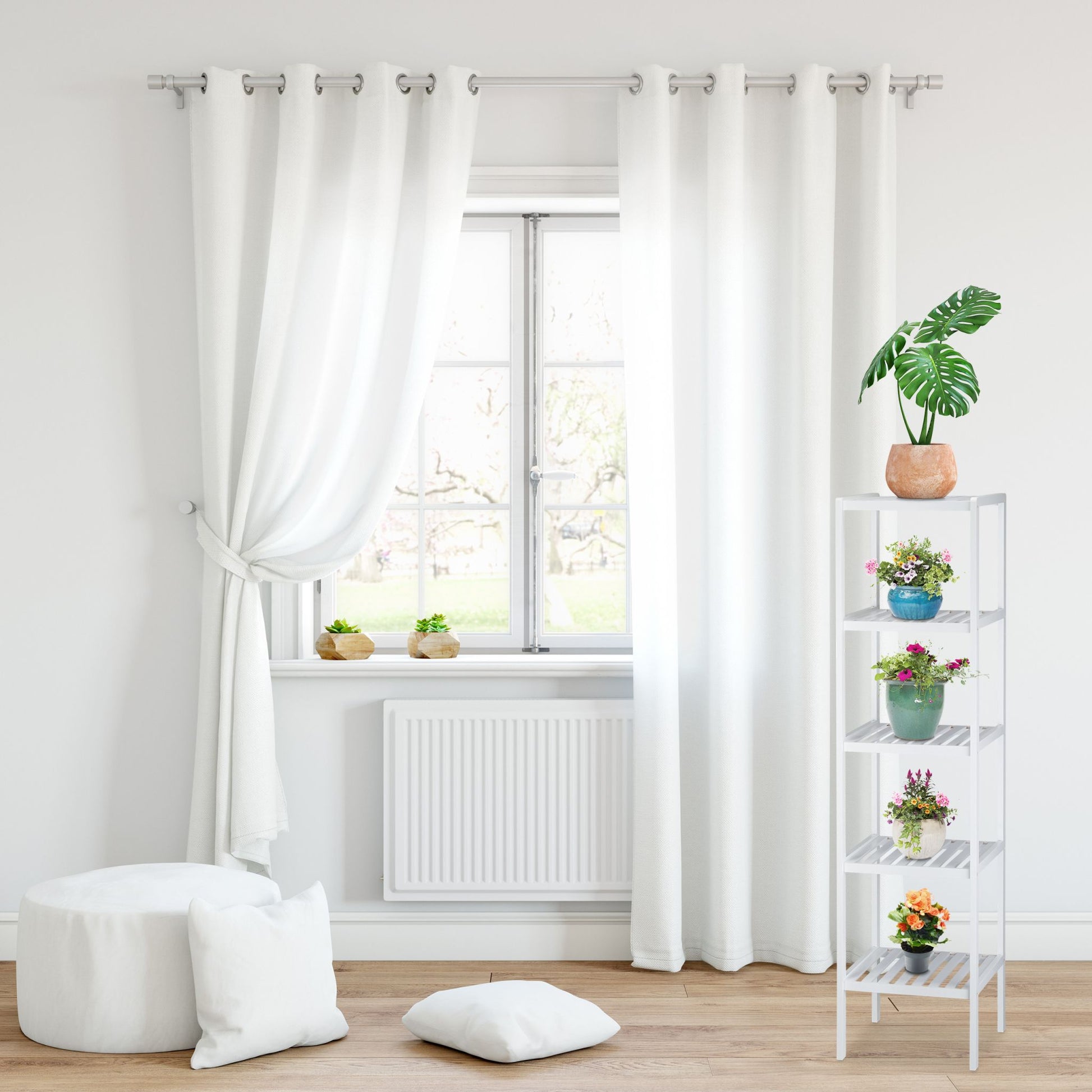Bambus Badregal weiss Weiss von Relaxdays
