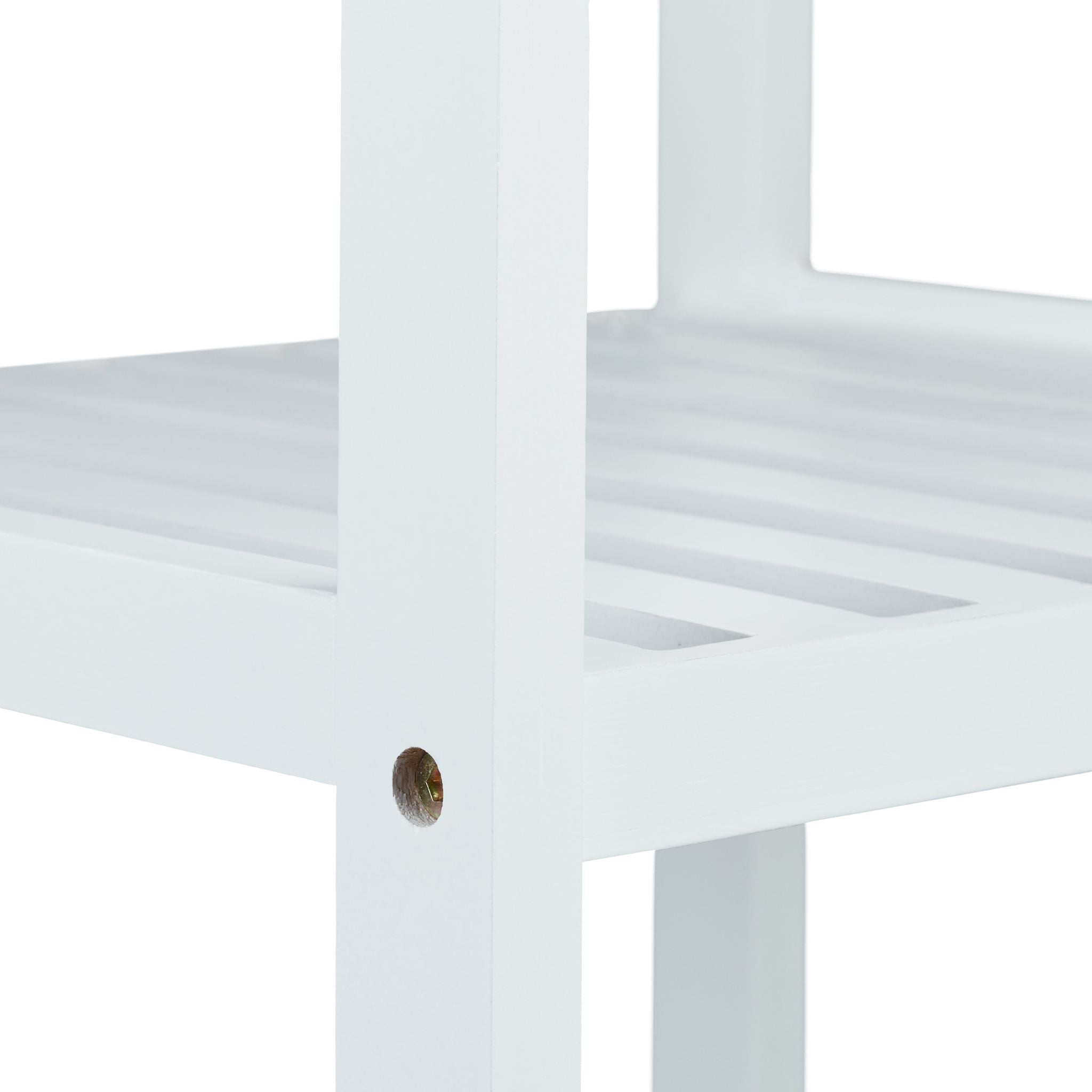 Bambus Badregal weiss Weiss von Relaxdays
