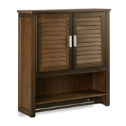 Hängeschrank dunkelbraun LAMELL Dunkelbraun-Silber von Relaxdays