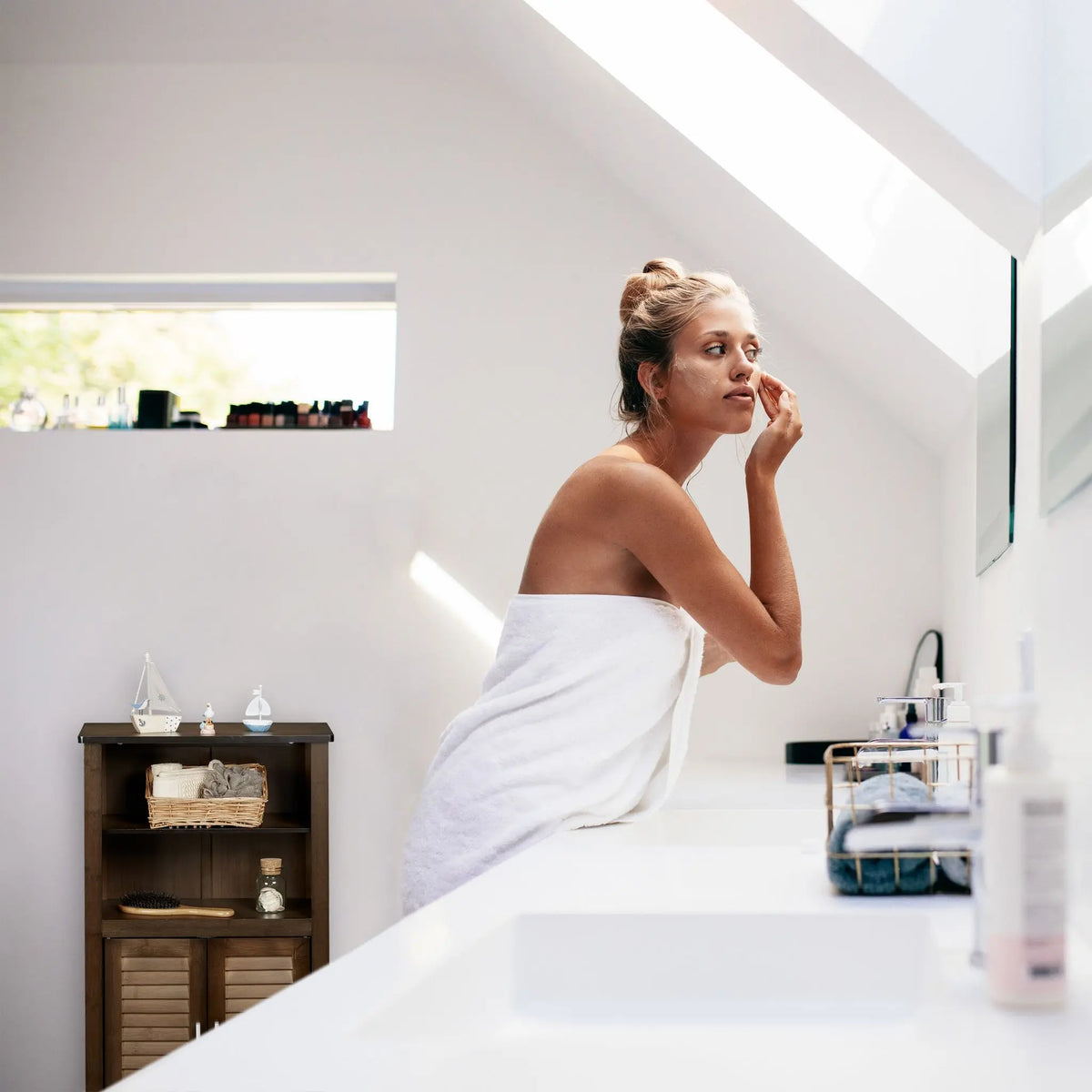 Badezimmerschrank dunkelbraun LAMELL Dunkelbraun-Silber von Relaxdays