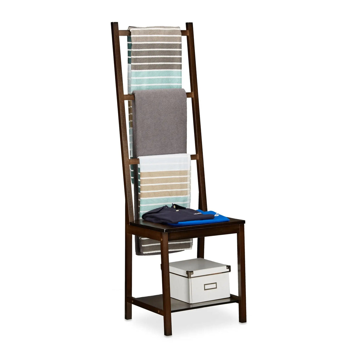 Handtuchhalter Bambus dunkelbraun Dunkelbraun von Relaxdays