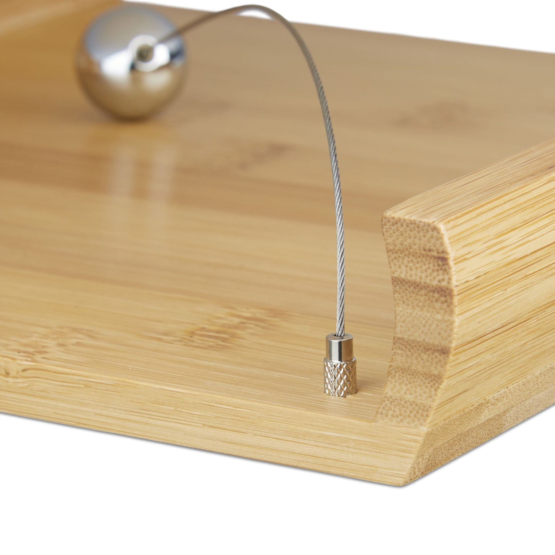 Serviettenhalter Bambus mit Beschwerer Hellbraun von Relaxdays