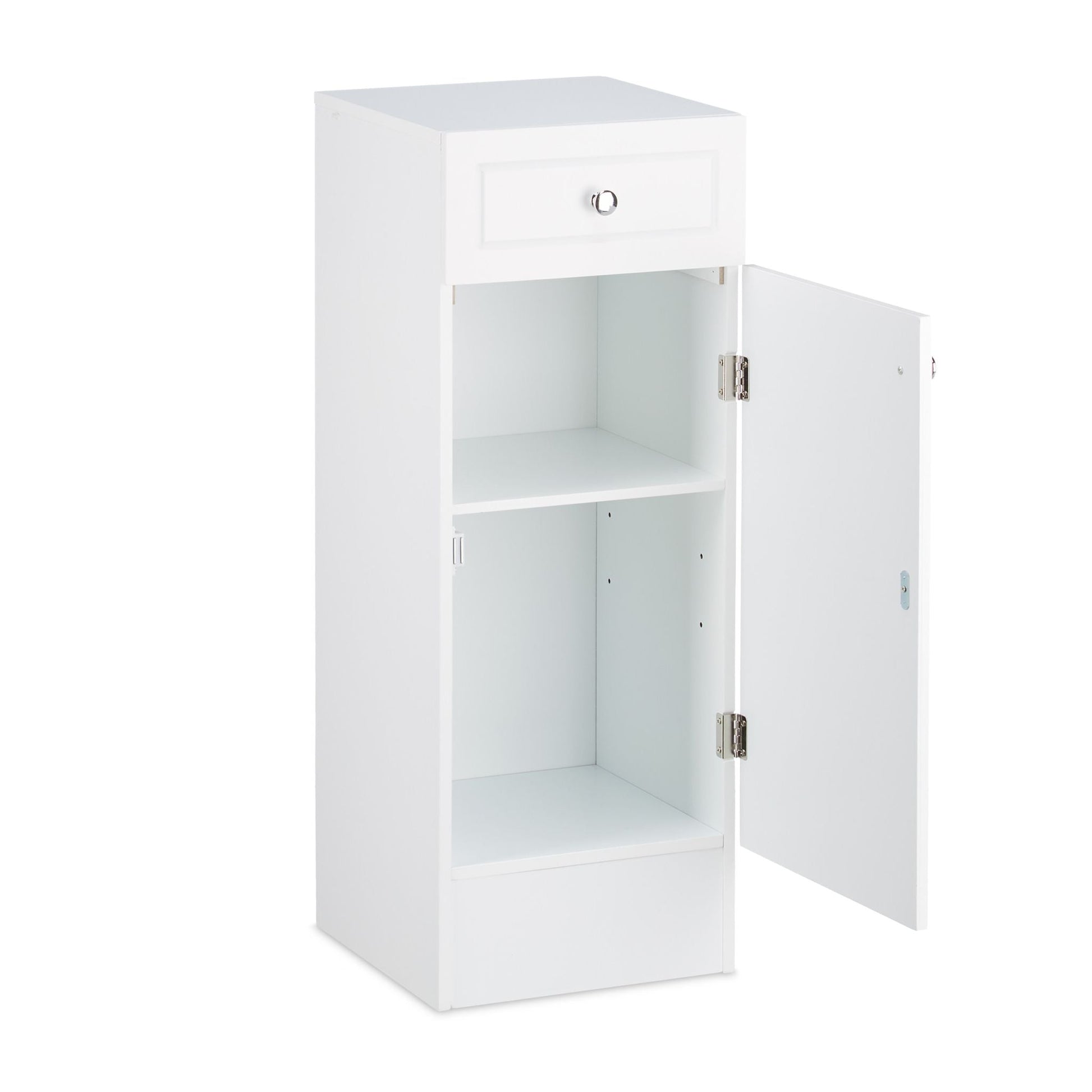 Badschrank Weiss-Silber von Relaxdays
