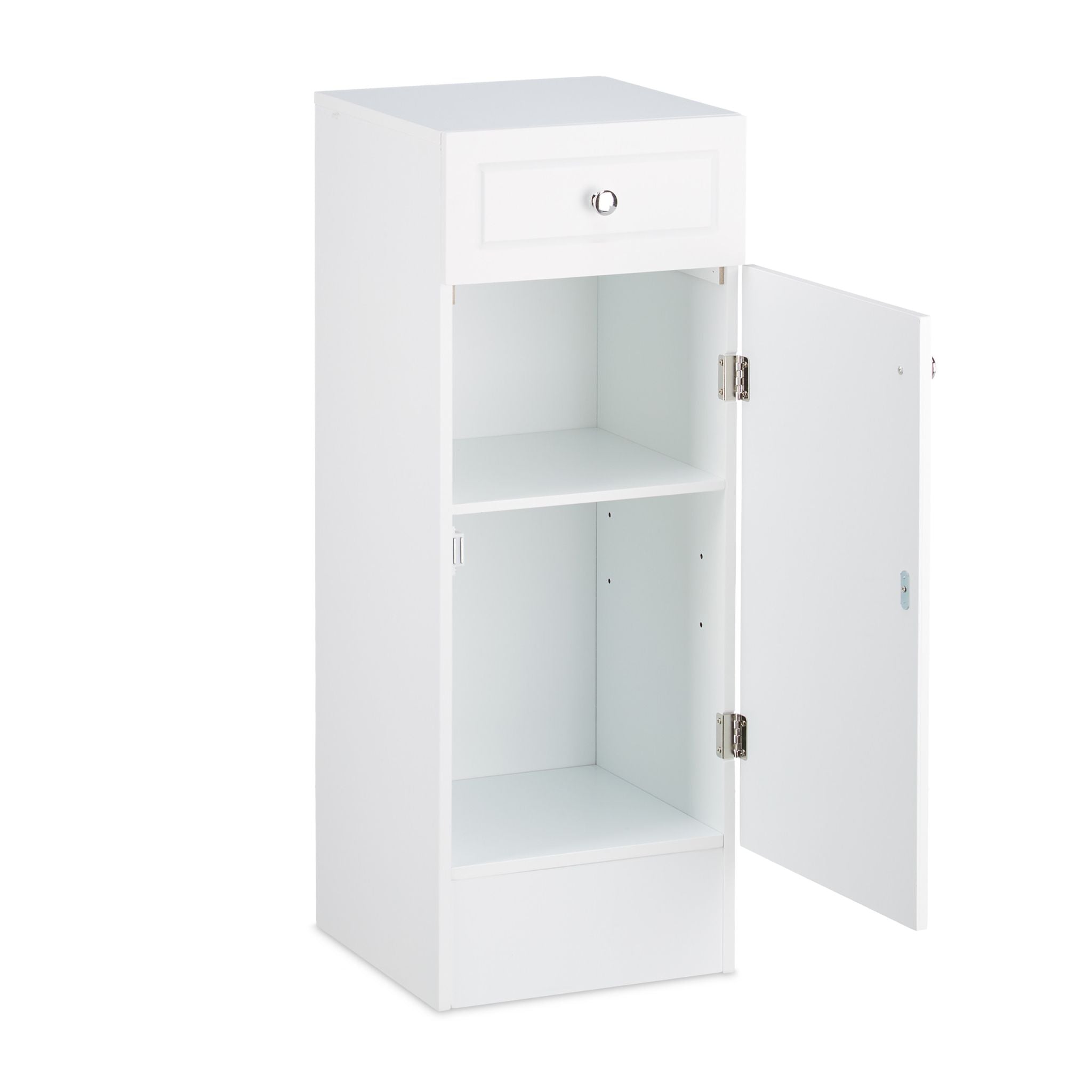 Badschrank Weiss-Silber von Relaxdays