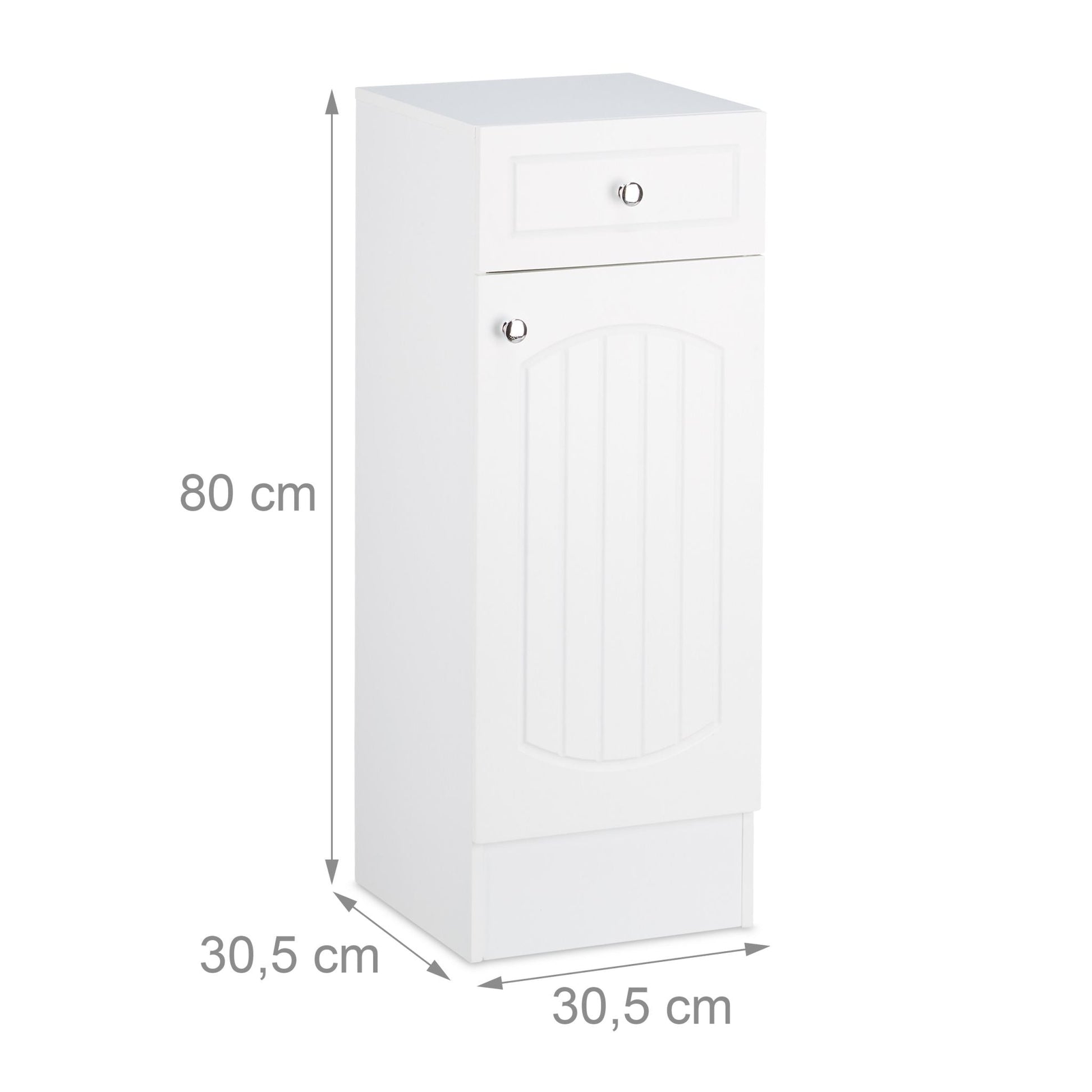Badschrank Weiss-Silber von Relaxdays