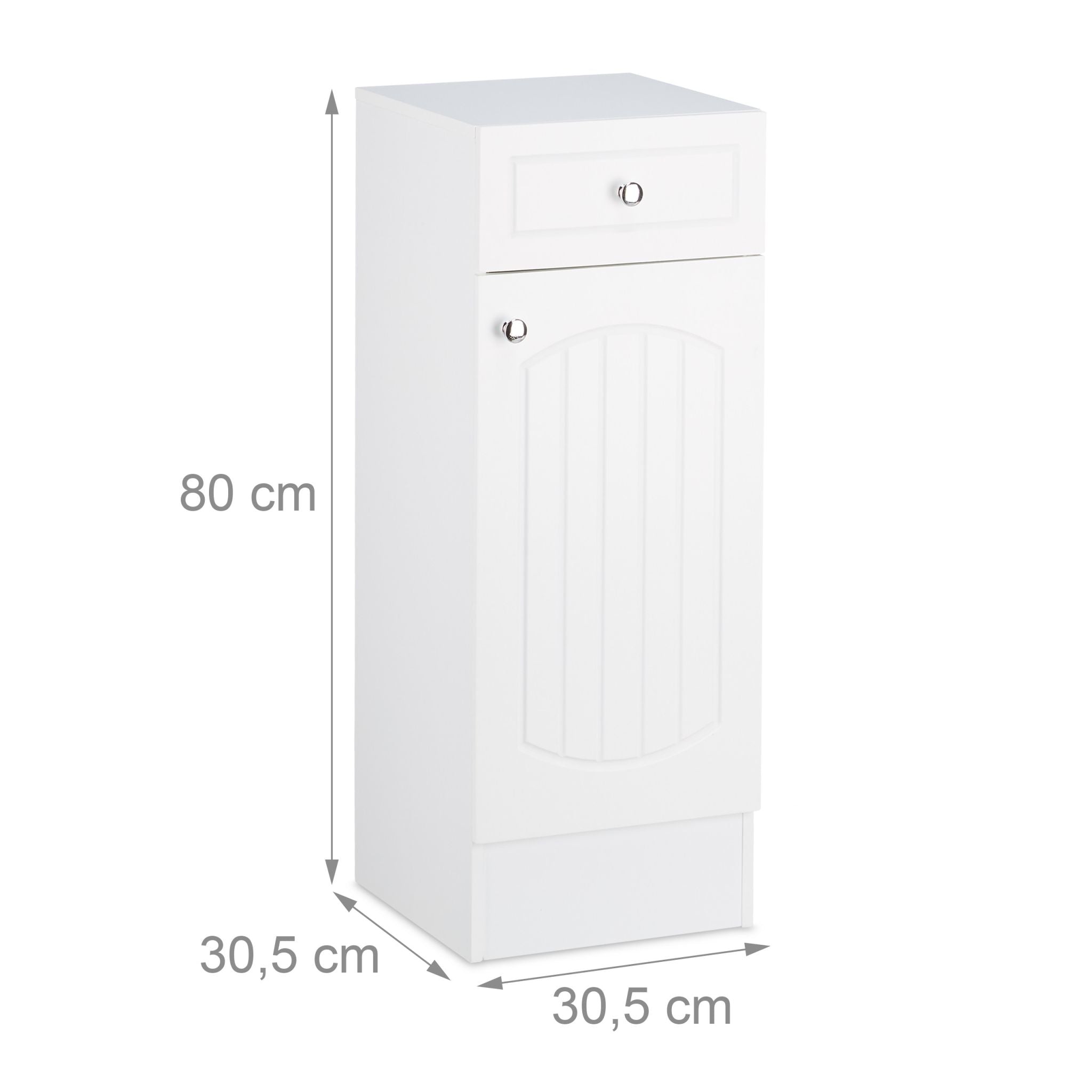 Badschrank Weiss-Silber von Relaxdays
