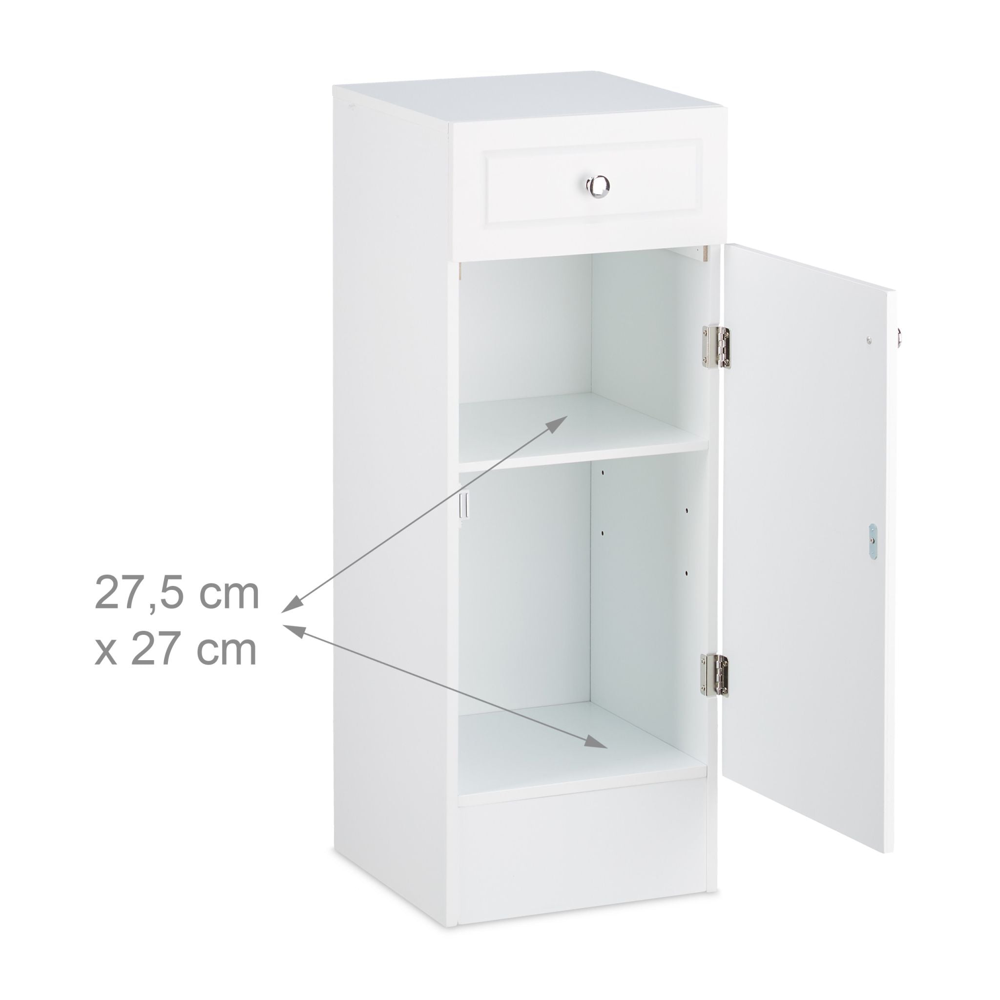 Badschrank Weiss-Silber von Relaxdays