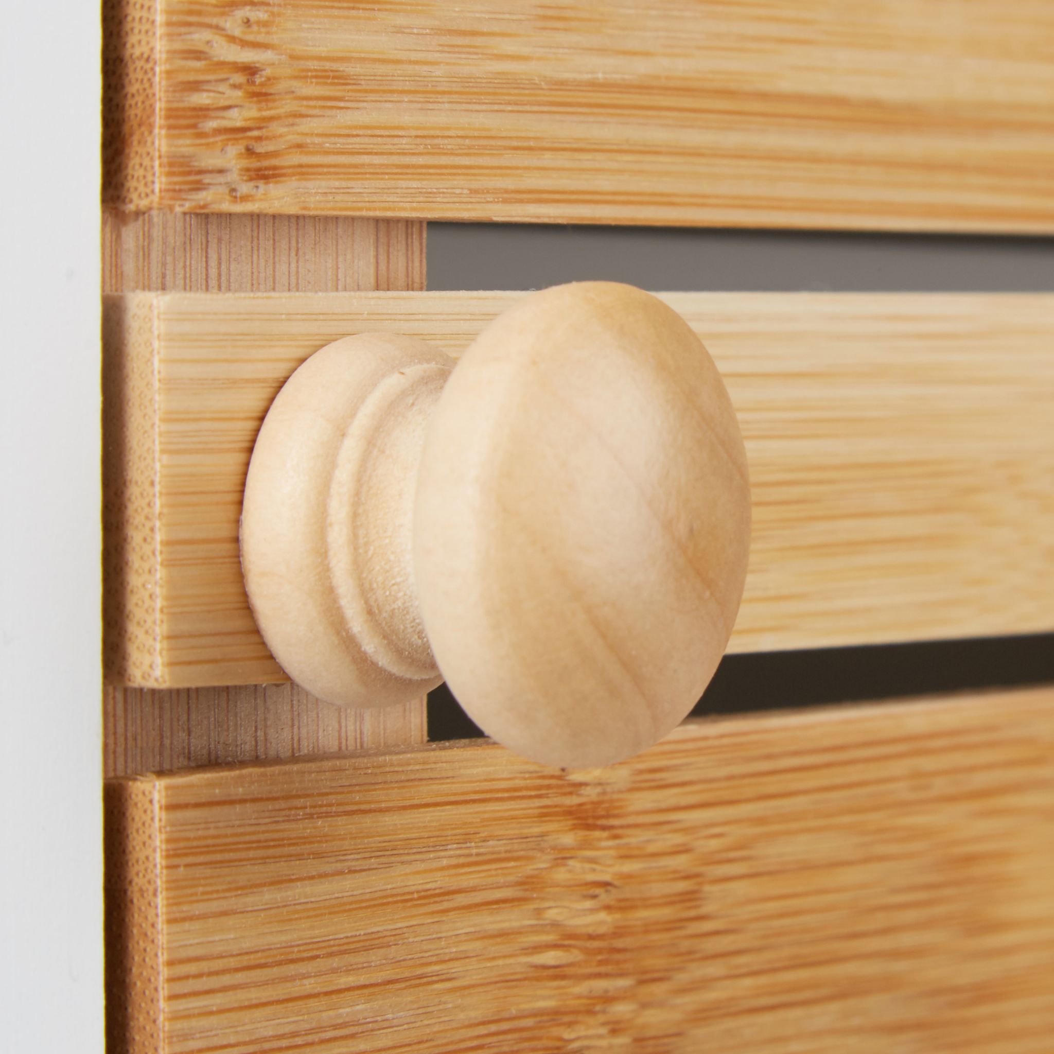 Beistellschrank klein mit 5 Ablagen Weiss-Hellbraun von Relaxdays