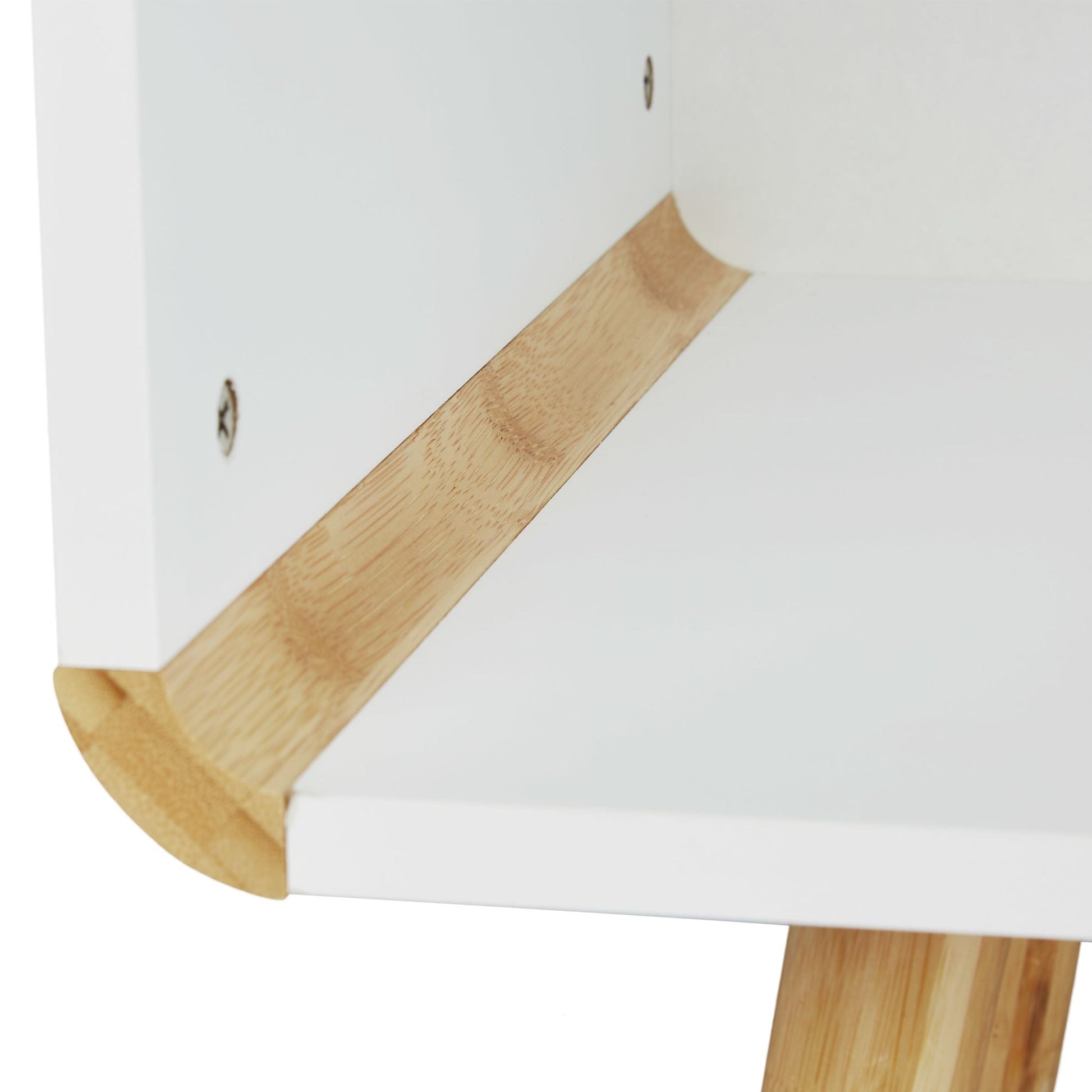 Sideboard mit abgerundeten Ecken Weiss-Hellbraun von Relaxdays
