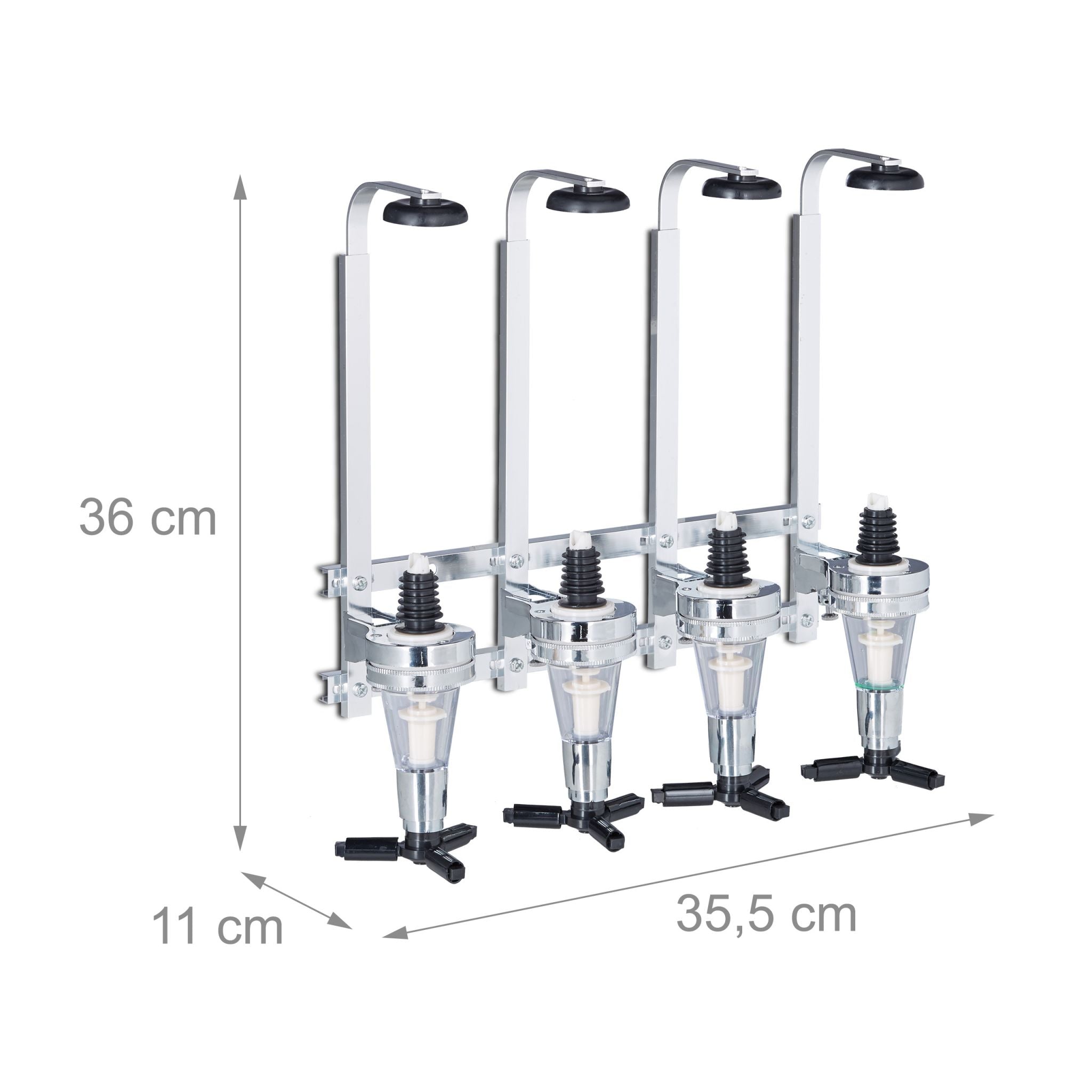 Flaschenhalter Wand Schwarz-Silber von Relaxdays