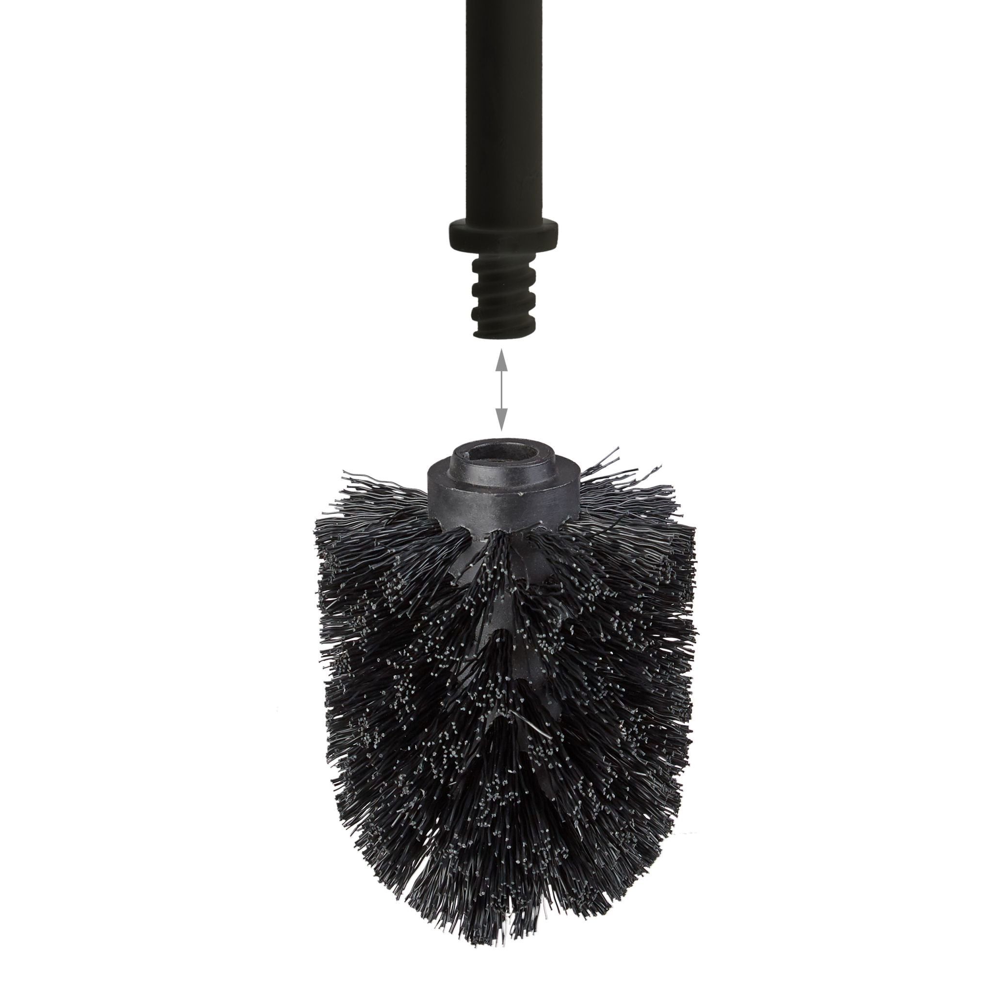 WC Bürstenkopf Ersatz Set 12 mm Schwarz