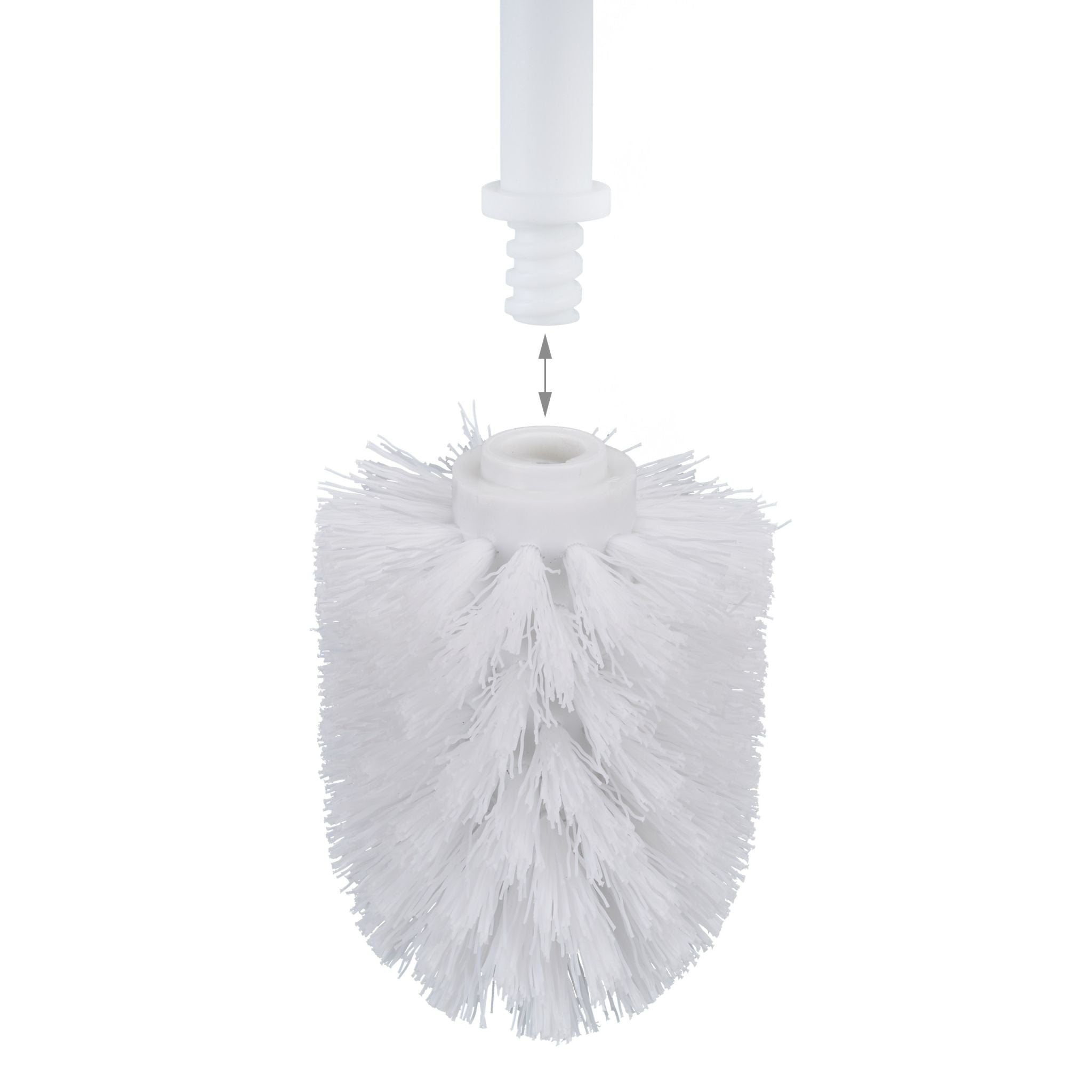 WC Bürstenkopf Ersatz-Set 12 mm D = 8cm Weiss