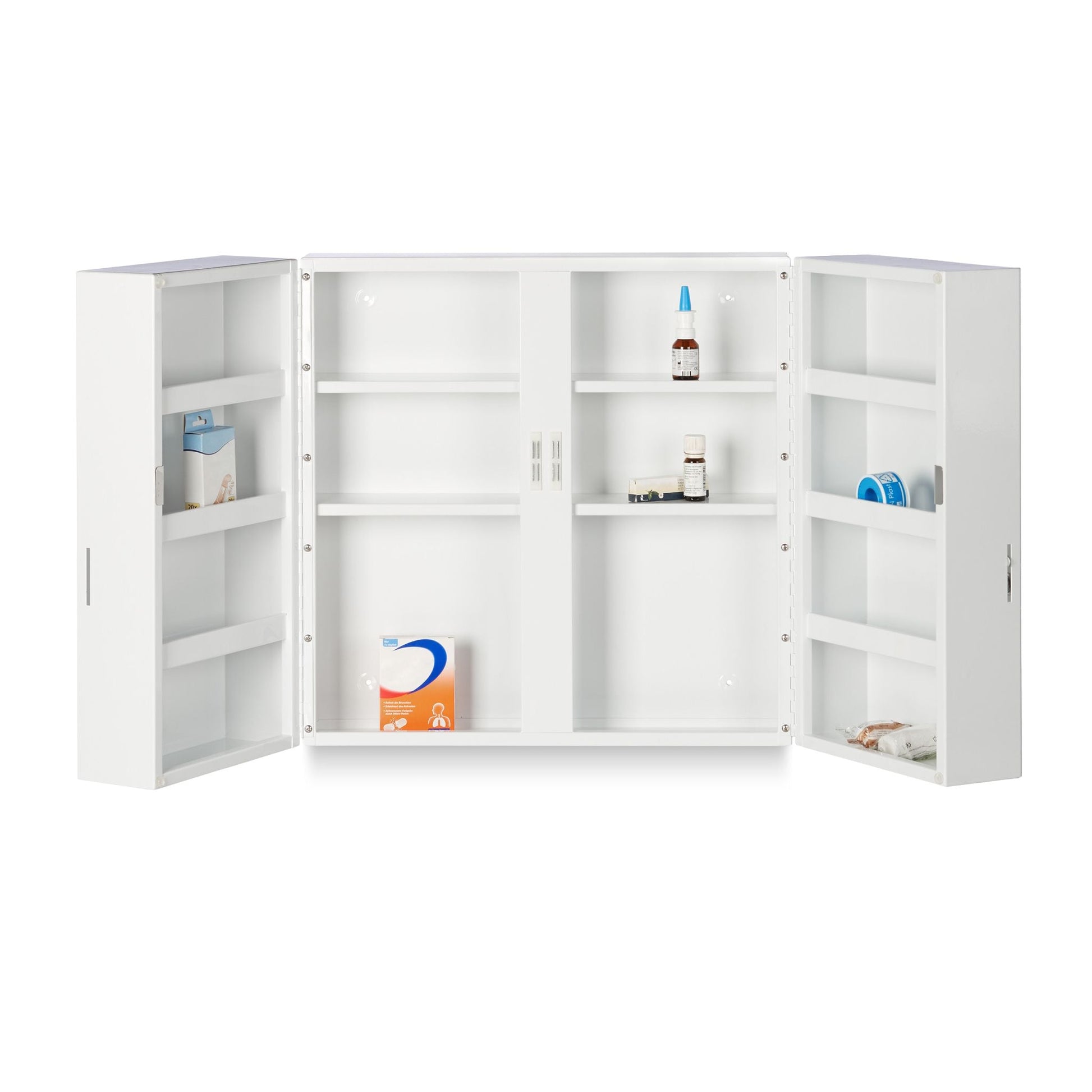 Medikamentenschrank XXL Premium Weiss-Silber von Relaxdays