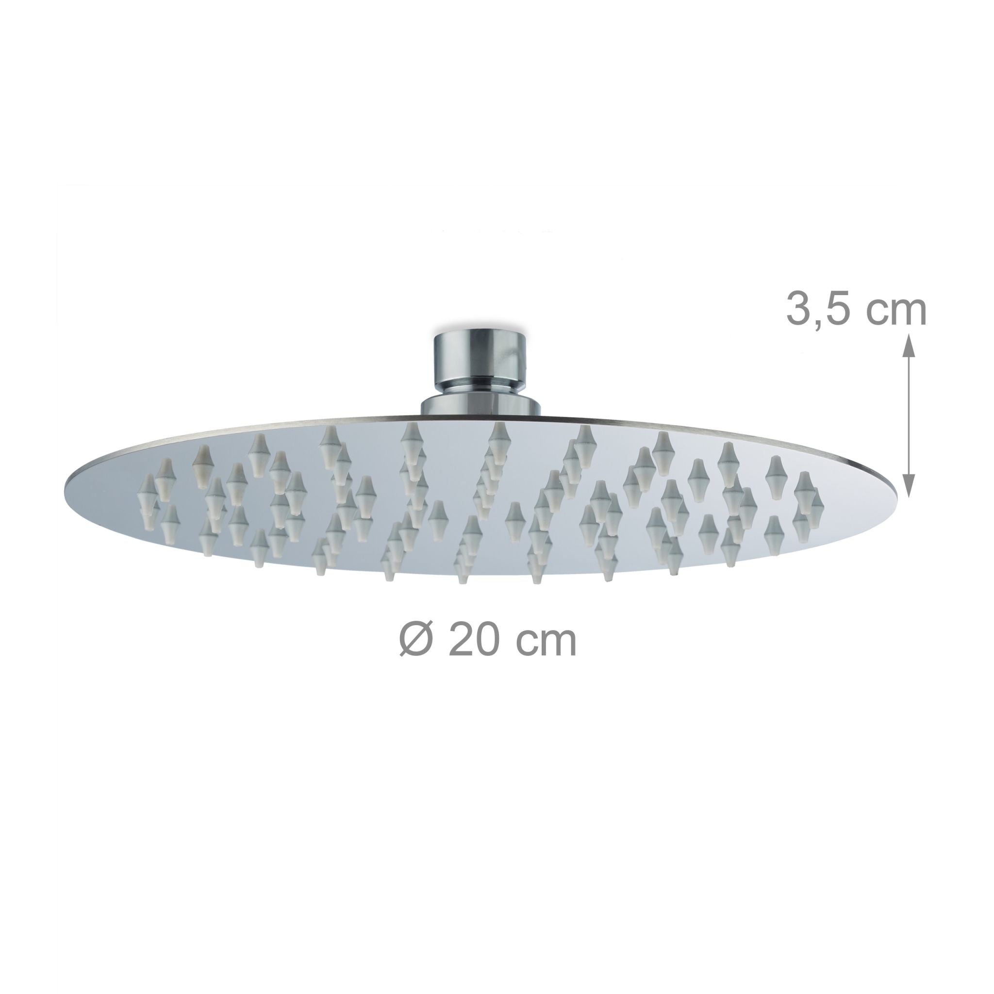 Duschkopf Regendusche rund Silber