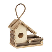 Dekoratives Vogelhaus zum Aufhängen Braun-Hellbraun von Relaxdays
