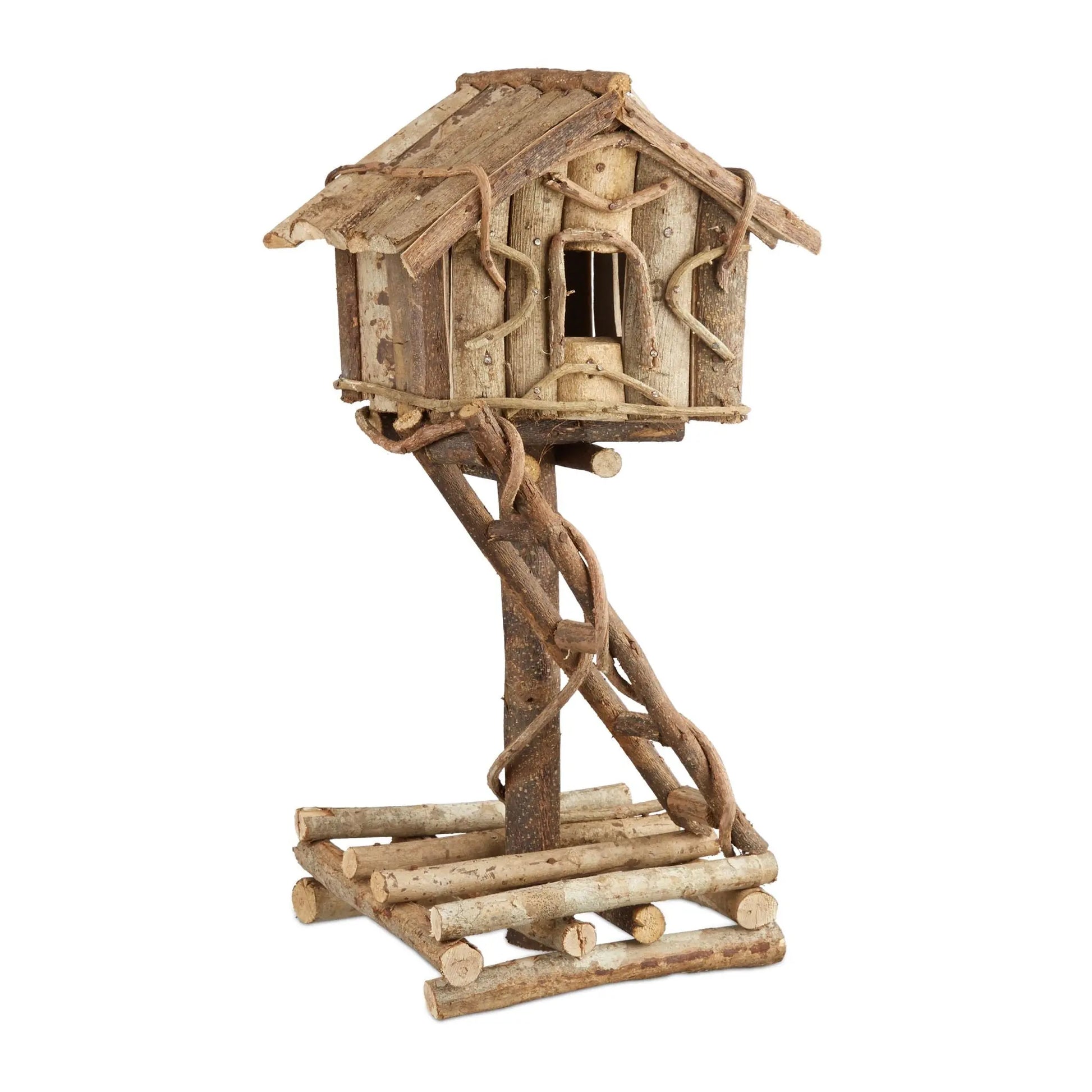 Vogelhaus stehend zur Dekoration Hellbraun von Relaxdays