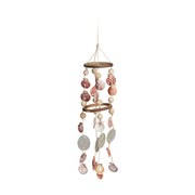 Muschel Windspiel in 2 Grössen Beige-Weiss-Braun von Relaxdays