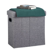 Faltbarer Sitzhocker Anthrazit von Relaxdays