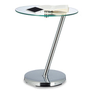 Kaffeetisch Glas und Metall Silber-Transparent von Relaxdays