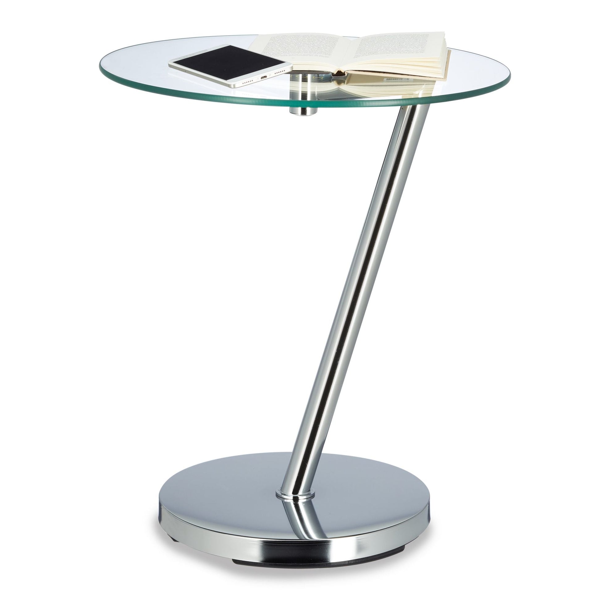Kaffeetisch Glas und Metall Silber-Transparent von Relaxdays
