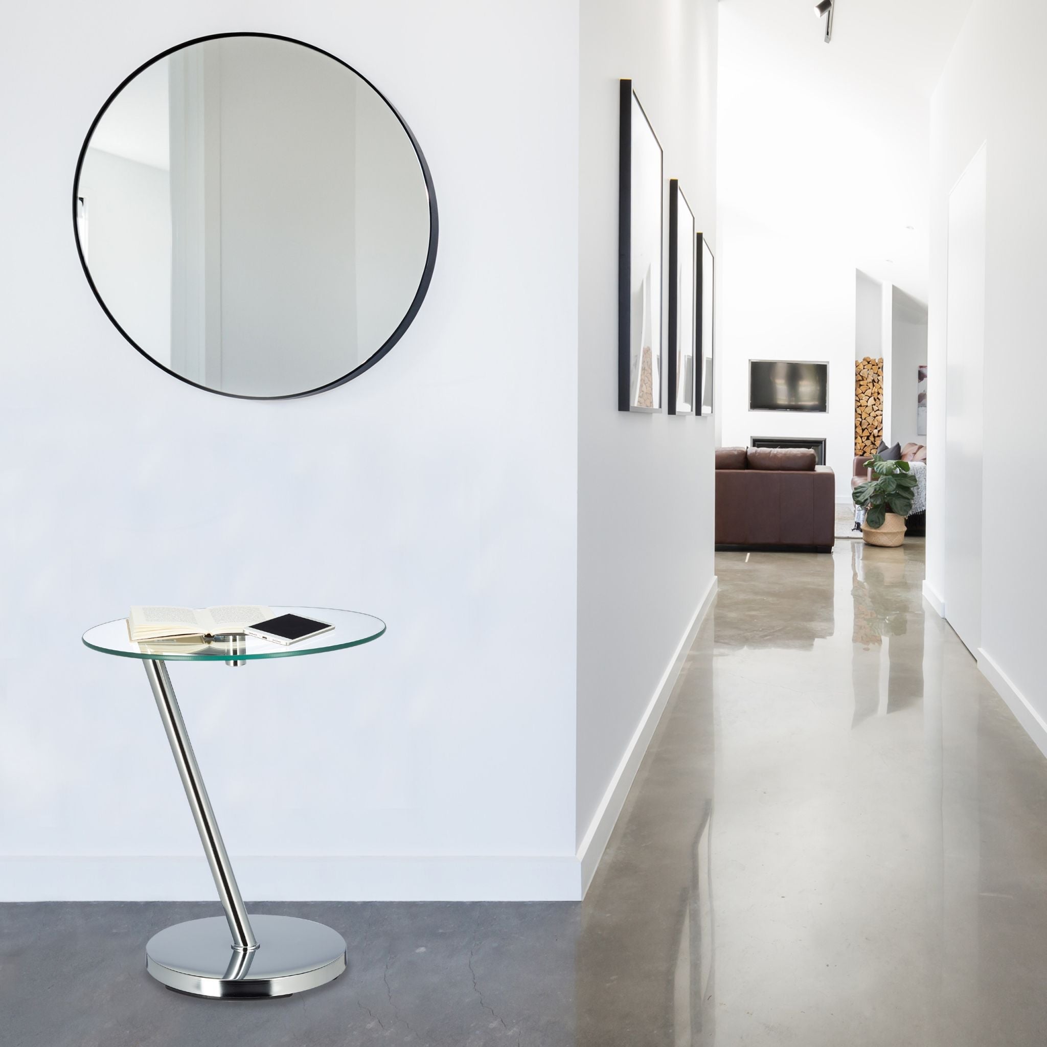 Kaffeetisch Glas und Metall Silber-Transparent von Relaxdays