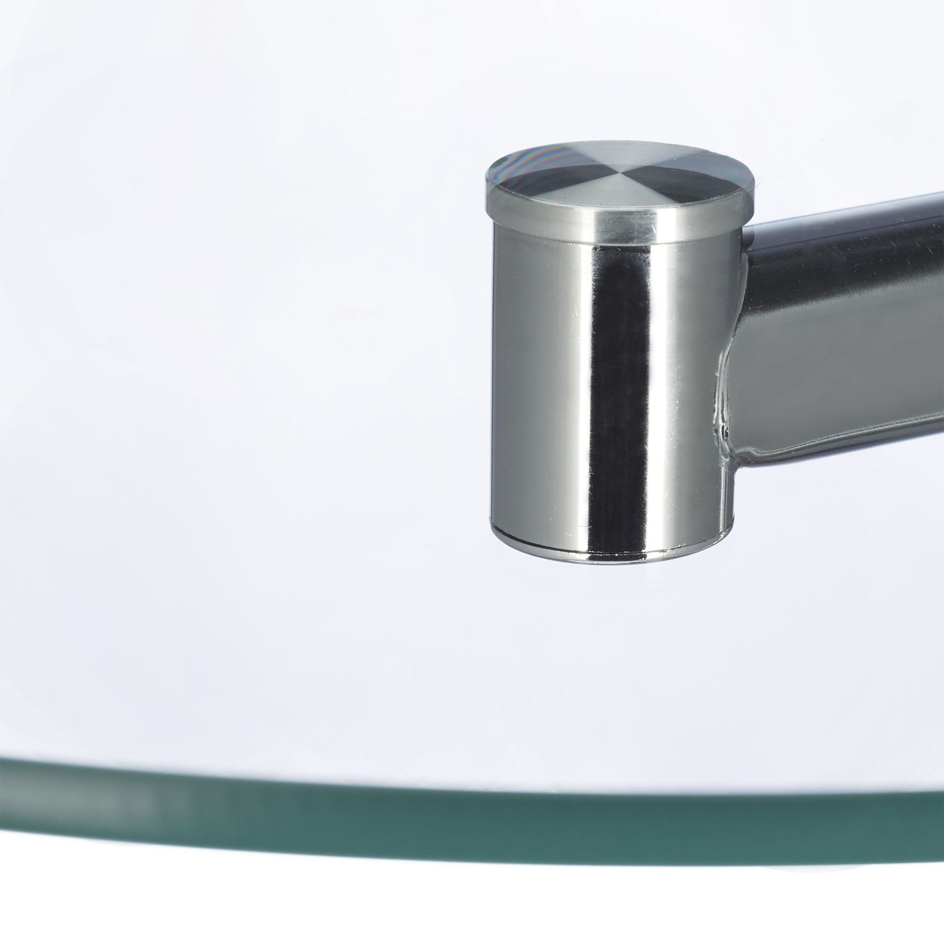 Kaffeetisch Glas und Metall Silber-Transparent von Relaxdays
