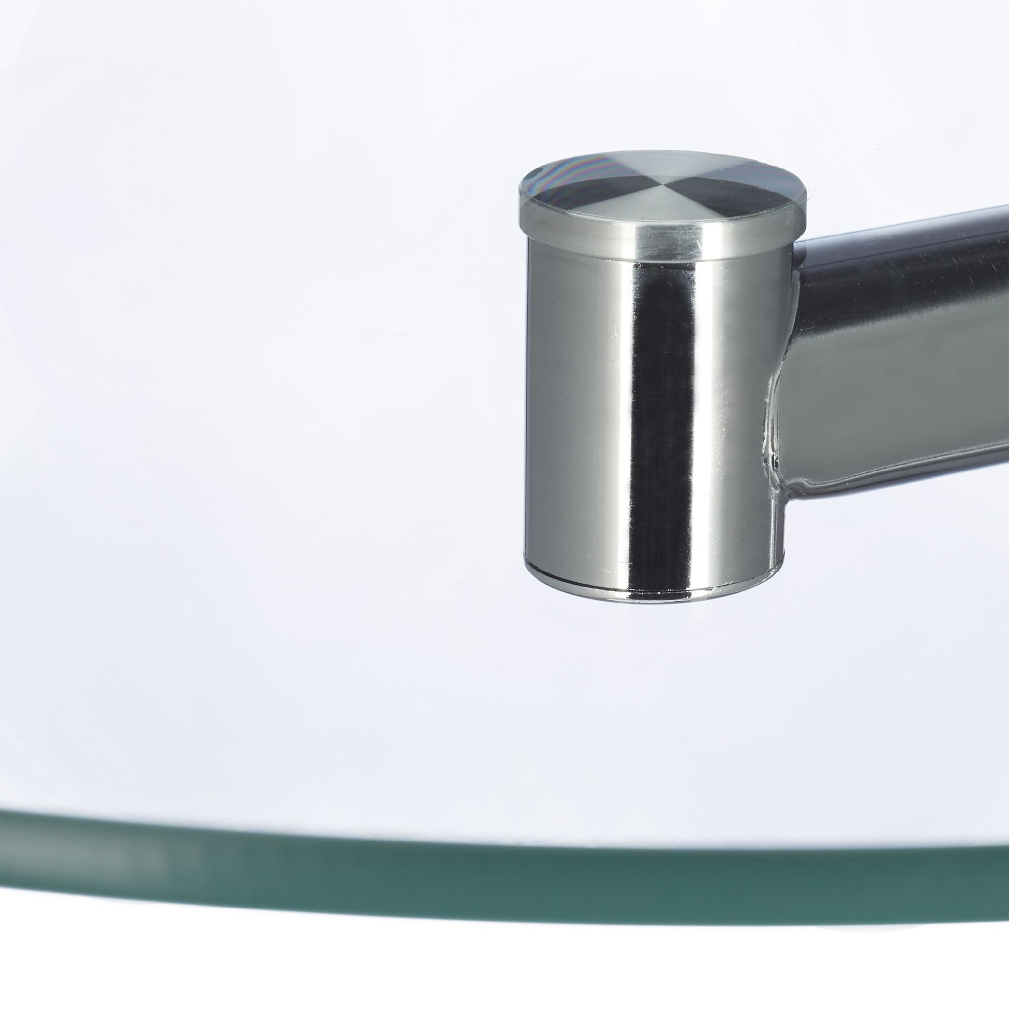Kaffeetisch Glas und Metall Silber-Transparent von Relaxdays